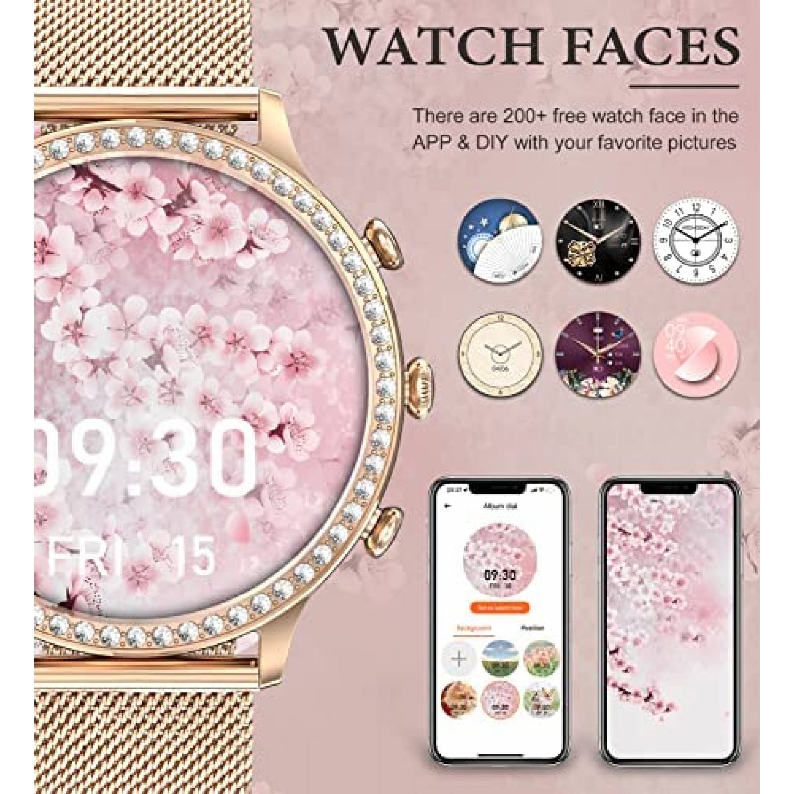 SmartWatch LARET Fitness Bluetooth Touchscreen -Dorado