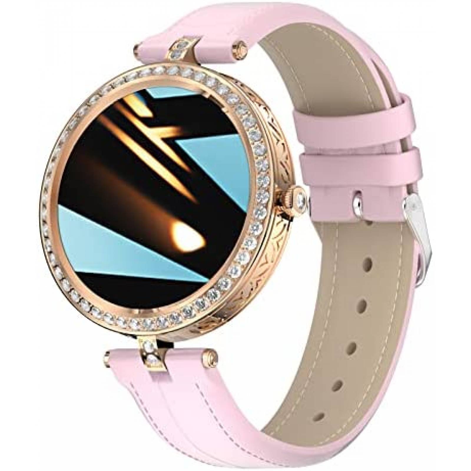 Smartwatch JENYNG 1.3'' Resiste al Agua Control Voz -Rosa