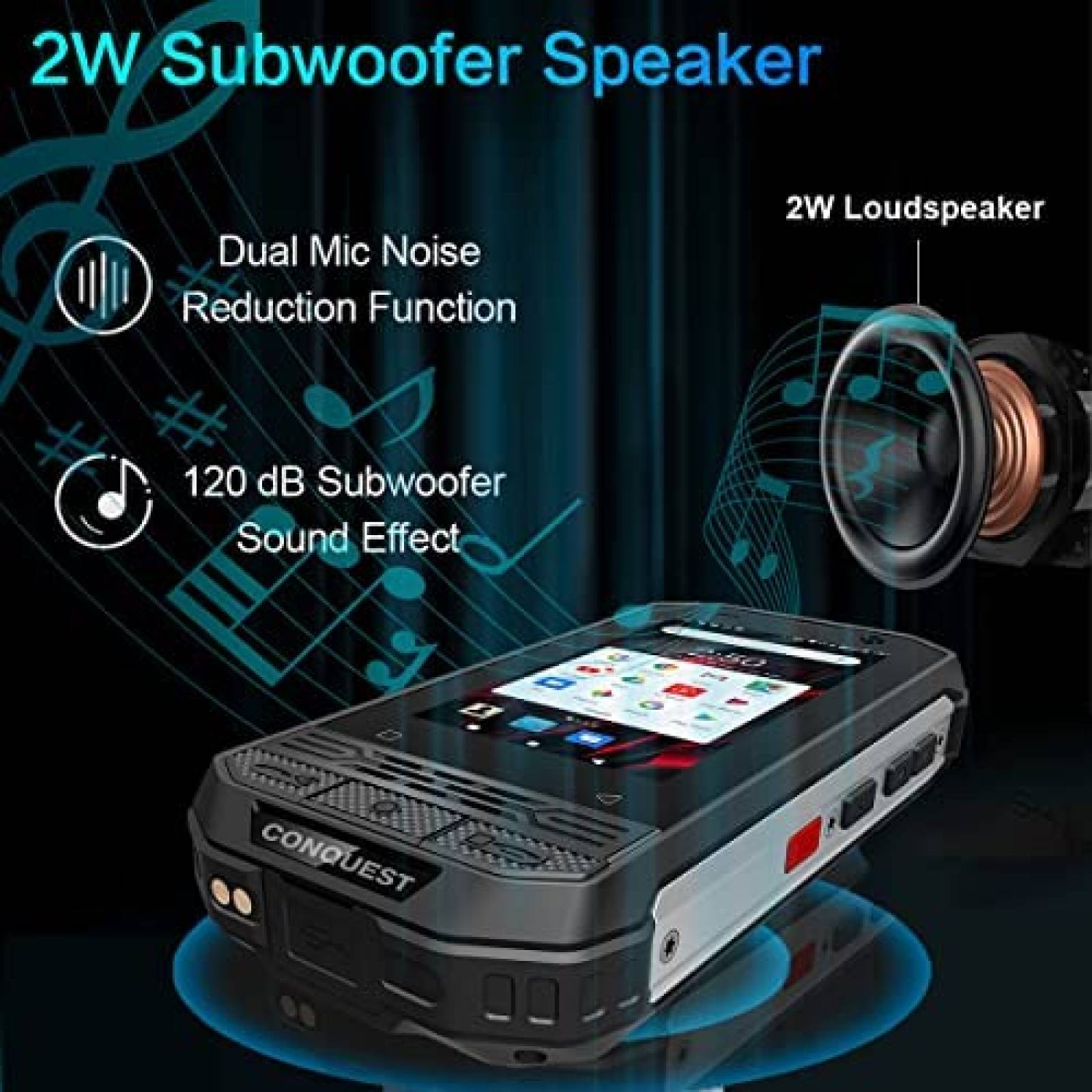 Mini Celular CONQUEST F2 3'' Heavy Duty 6 RAM 128GB 3700mAh