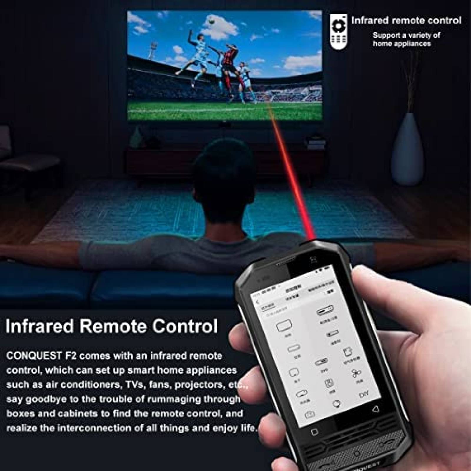 Mini Celular CONQUEST F2 3'' Heavy Duty 6 RAM 128GB 3700mAh