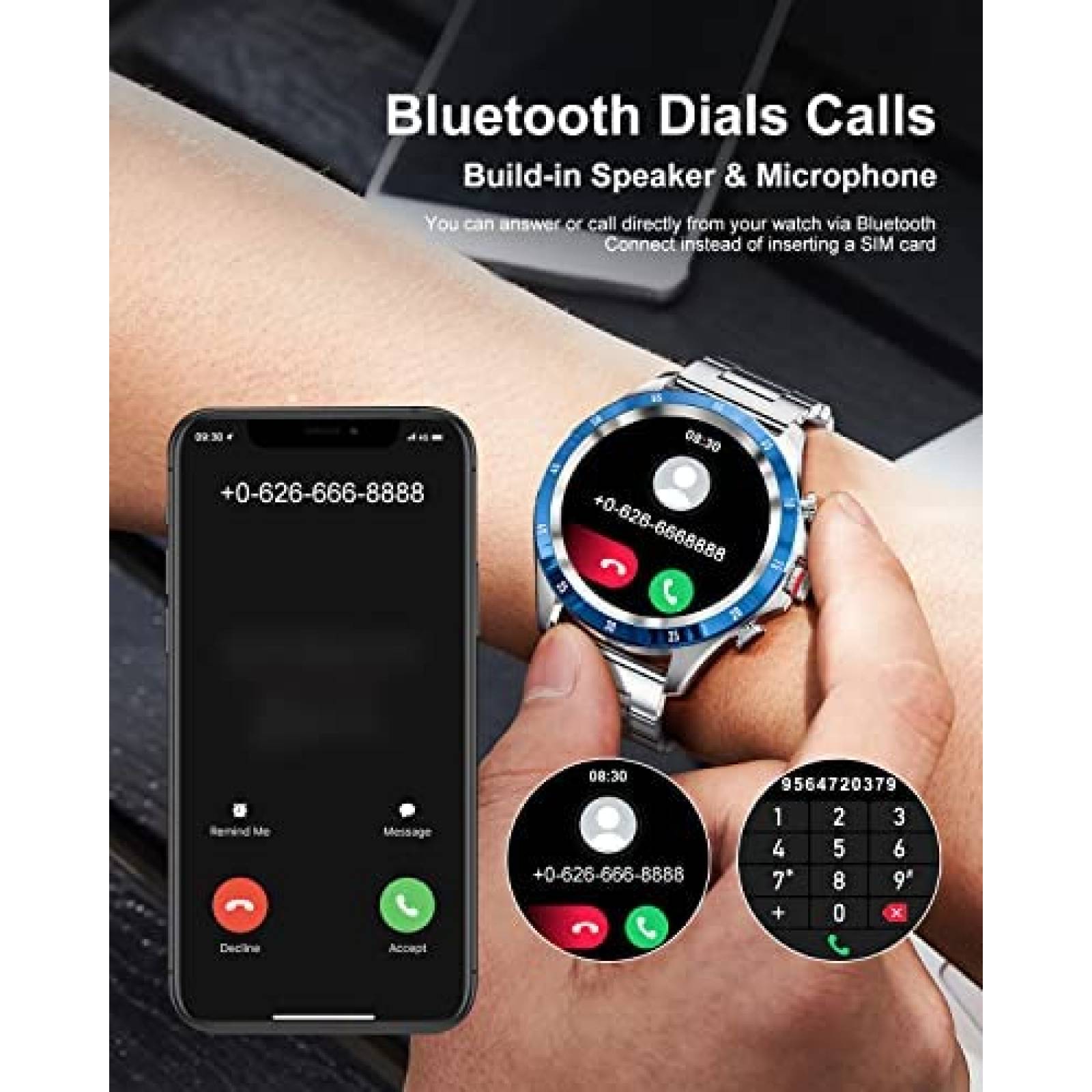 SmartWatch LIGE Fitness Bluetooth Touchscreen -Plata