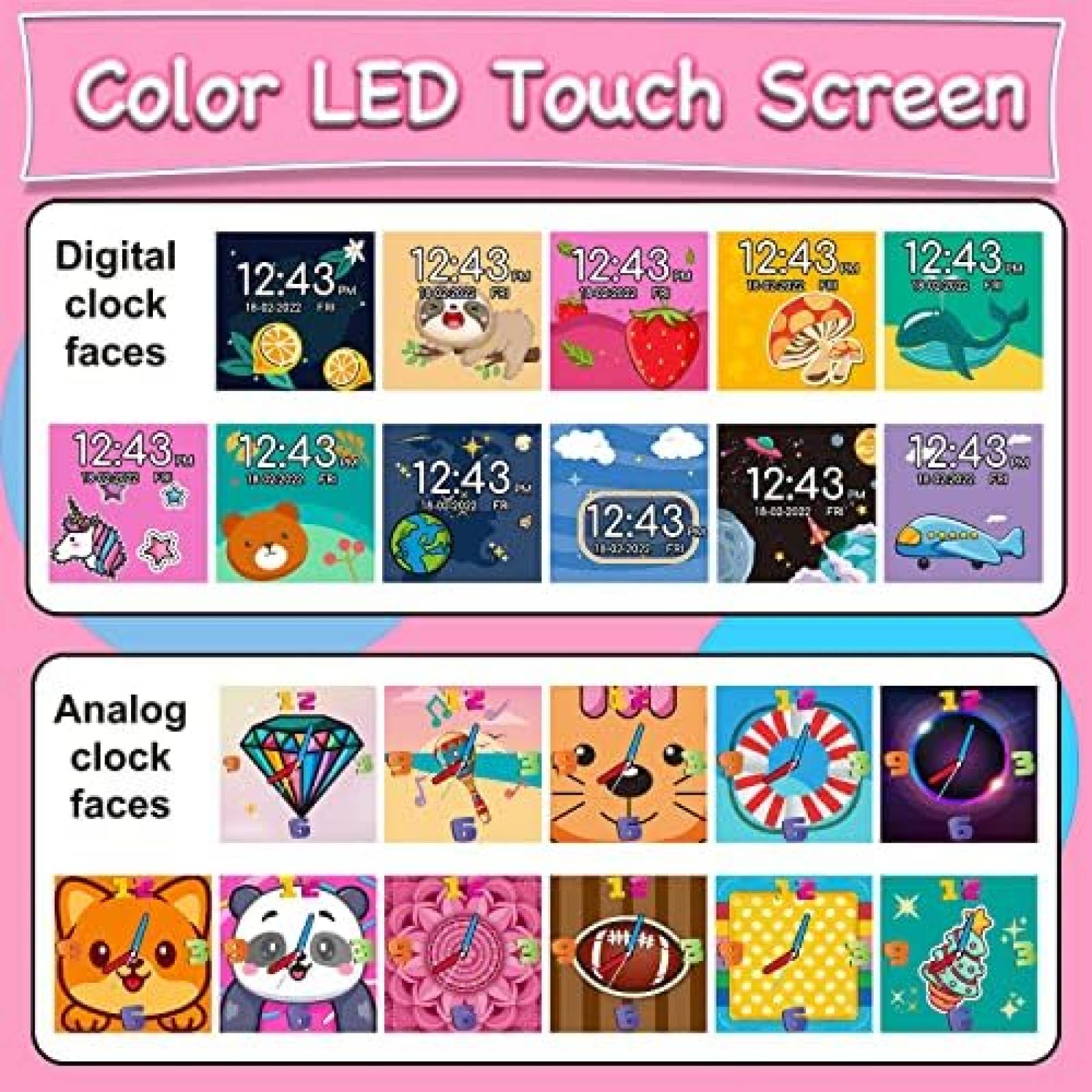 Smartwatch Vogchar Xa18 Para Niños Con Camara -Rosa