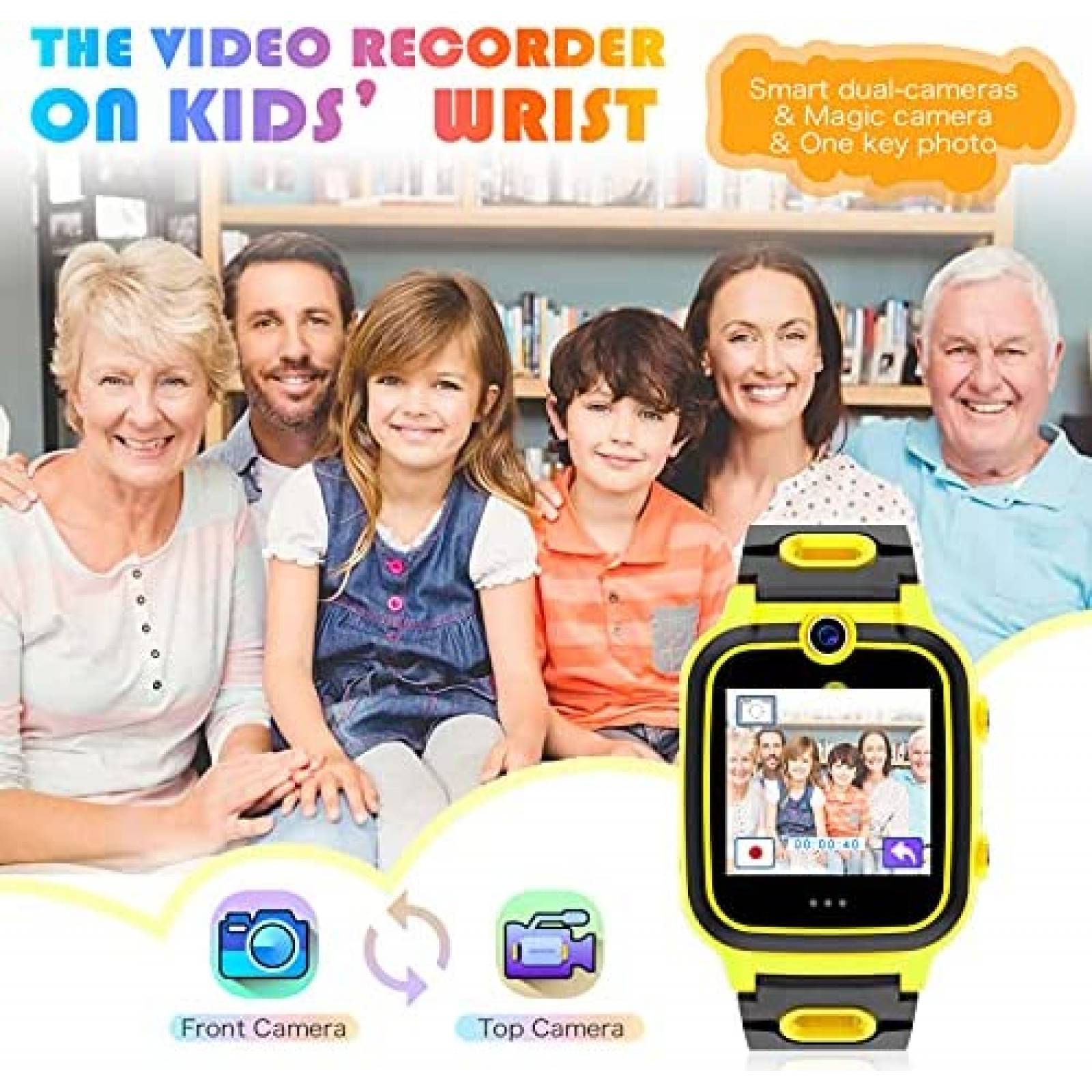 Reloj Inteligente Ralehong Para Niños con Juegos -Amarillo