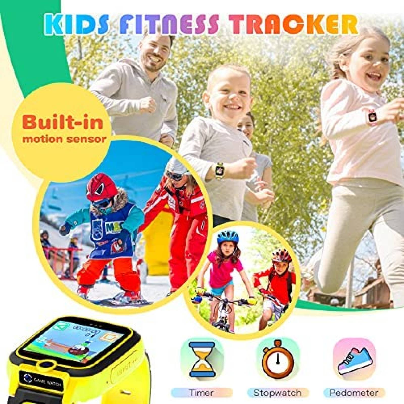 Reloj Inteligente Ralehong Para Niños con Juegos -Amarillo