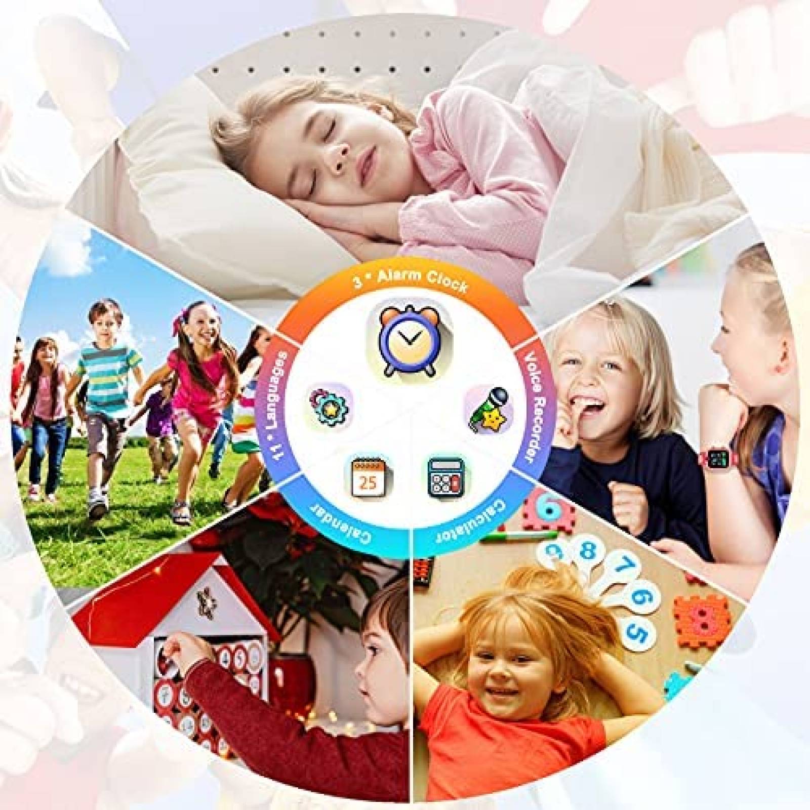 Reloj Inteligente Ralehong Para Niños con Juegos -Amarillo