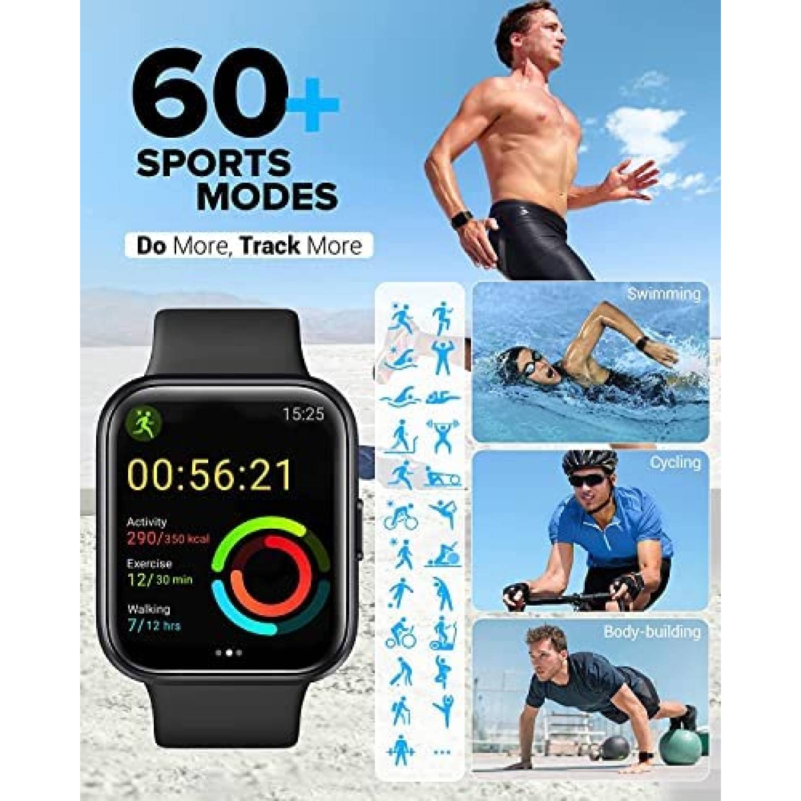 Smartwatch Aeac Para Responder/Hacer Llamadas -Negro