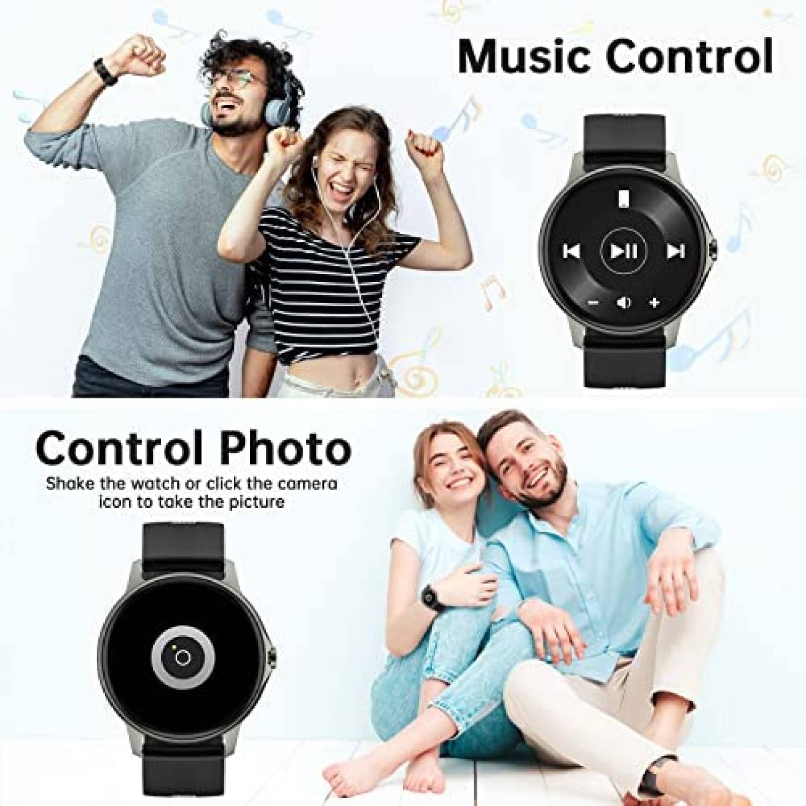 Smartwatch ENOMIR LW51 Rastreador de Actividad Fisica -Negro