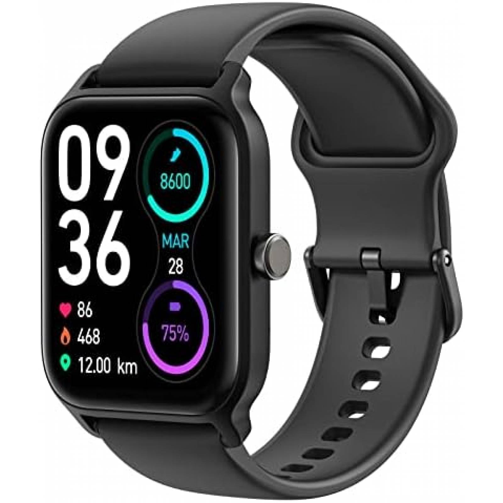 Smartwatch TOOBUR IDW13 Mide Frecuencia Cardiaca -Negro