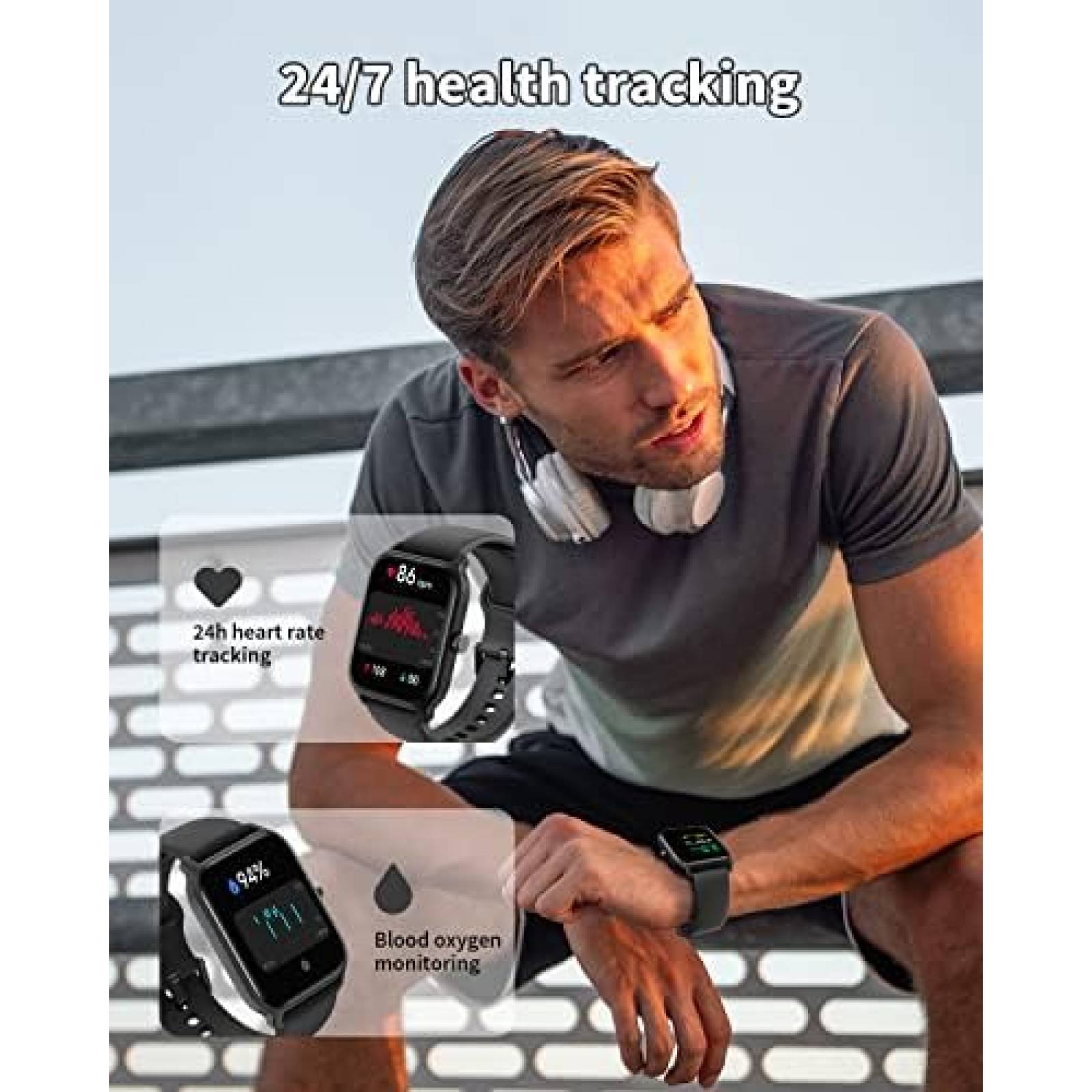 Smartwatch TOOBUR IDW13 Mide Frecuencia Cardiaca -Negro