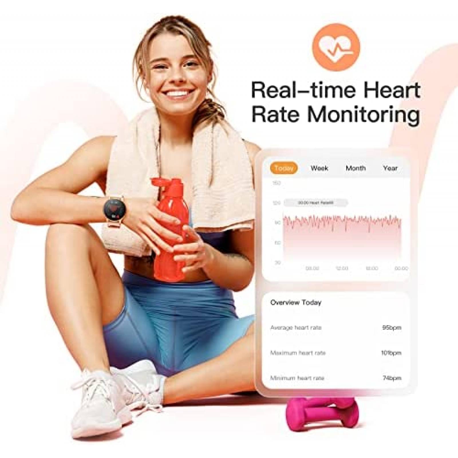 Smartwatch AGPTEK LW11 Resistente al Agua Multicompatible