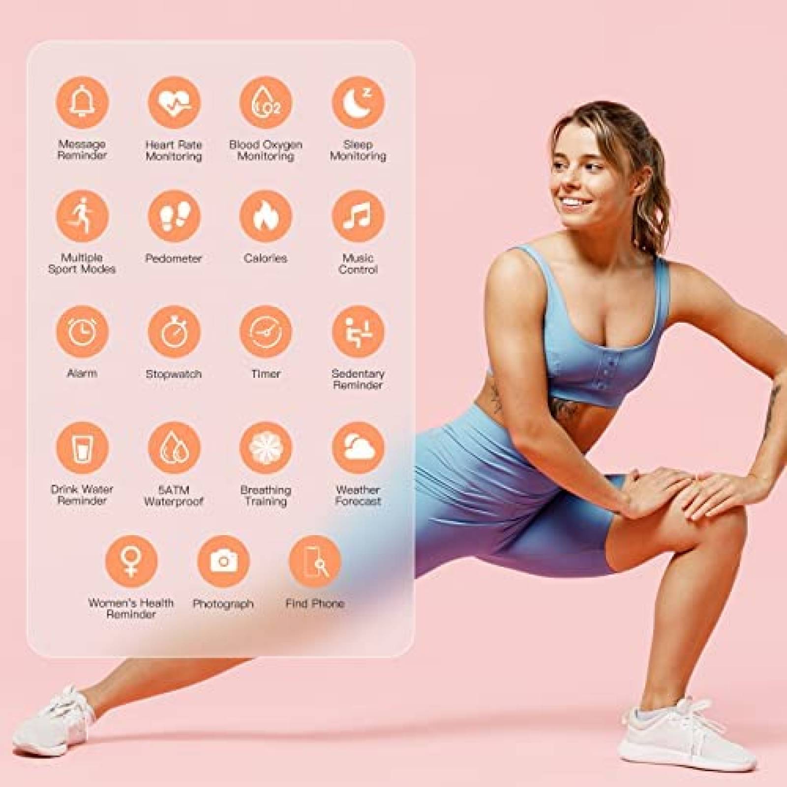 Smartwatch AGPTEK LW11 Resistente al Agua Multicompatible