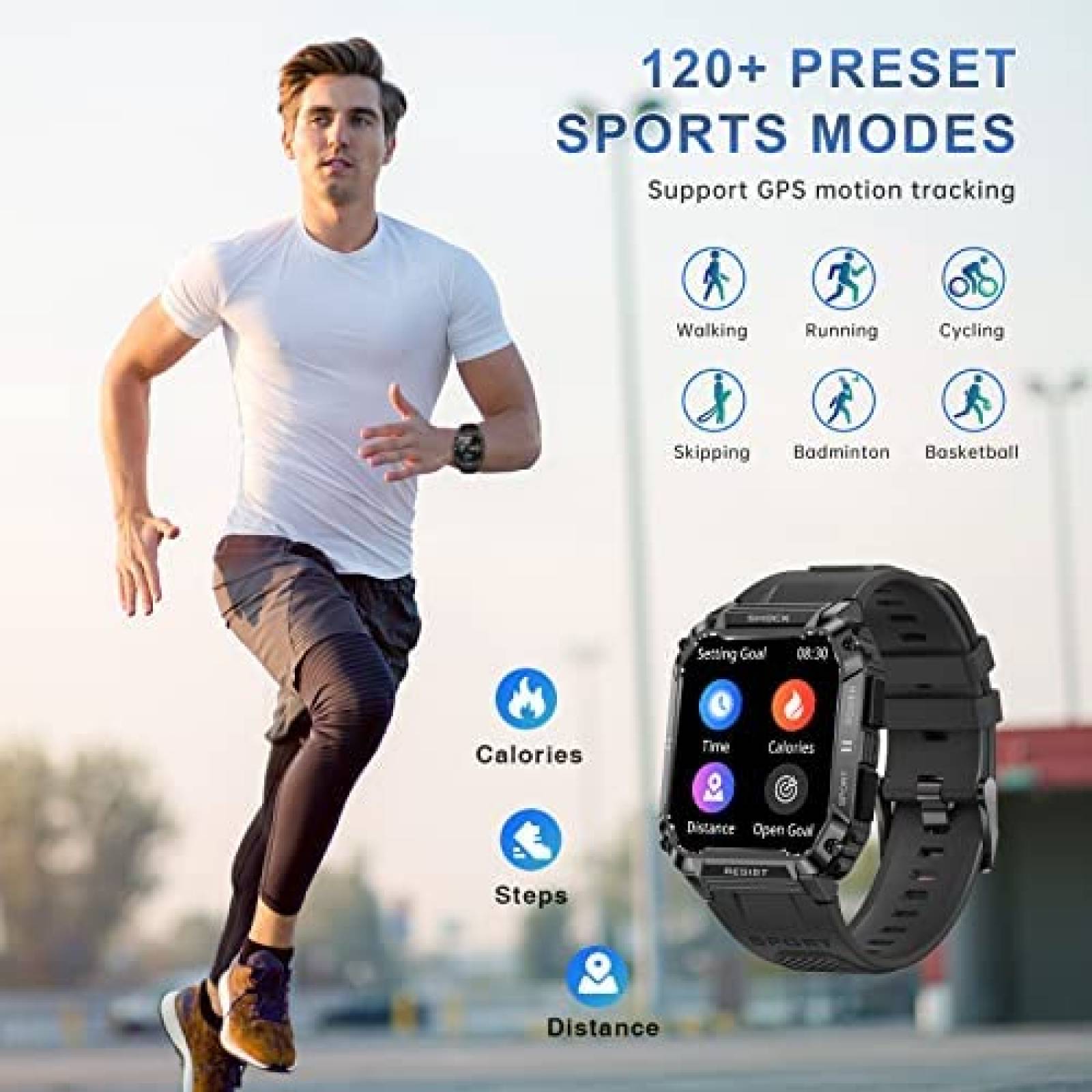 Smartwatch HYSTORM Mide Frecuencia Cardiaca Impremiable