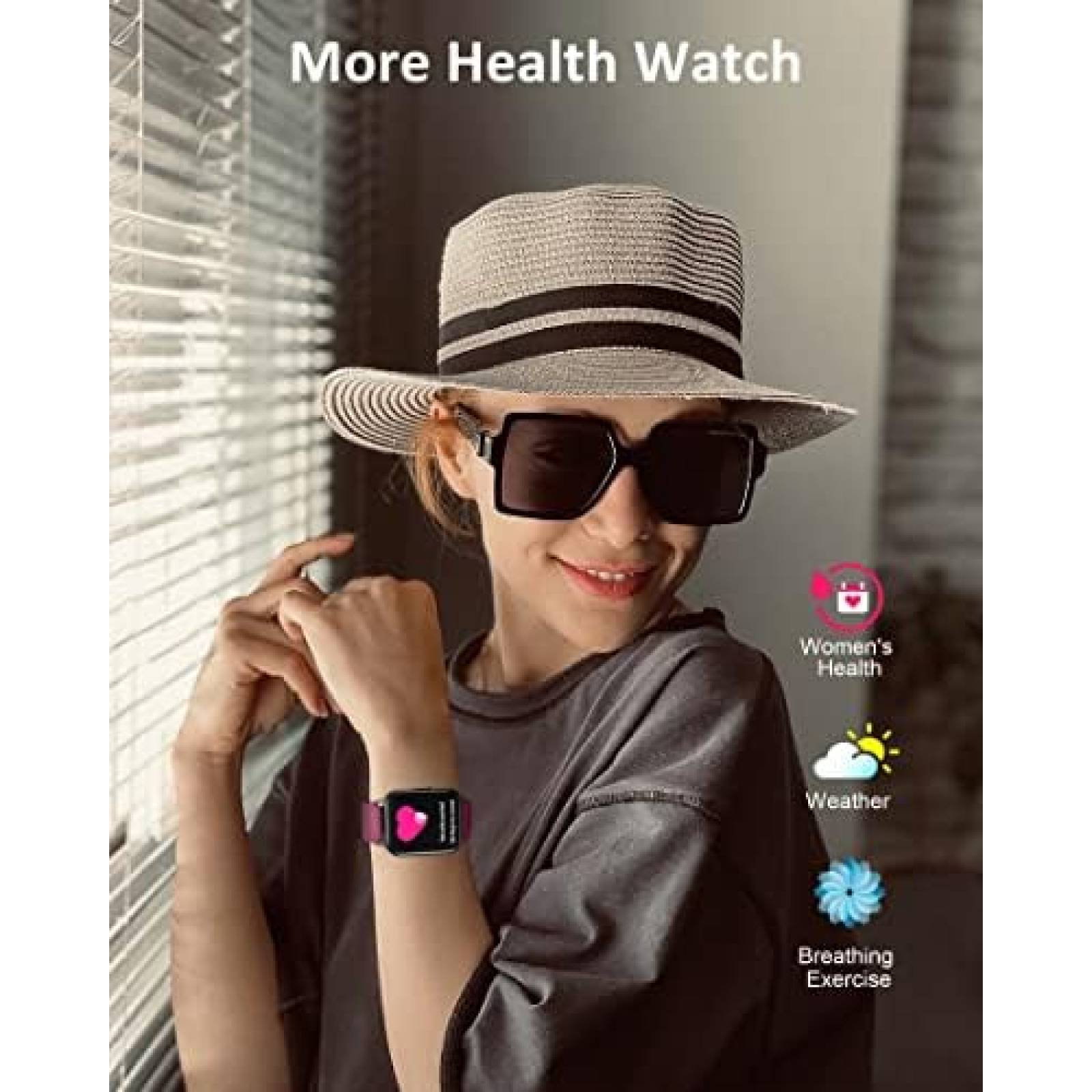 Smartwatch E Easiecom Rastreador de Actividad Fisica -Vino