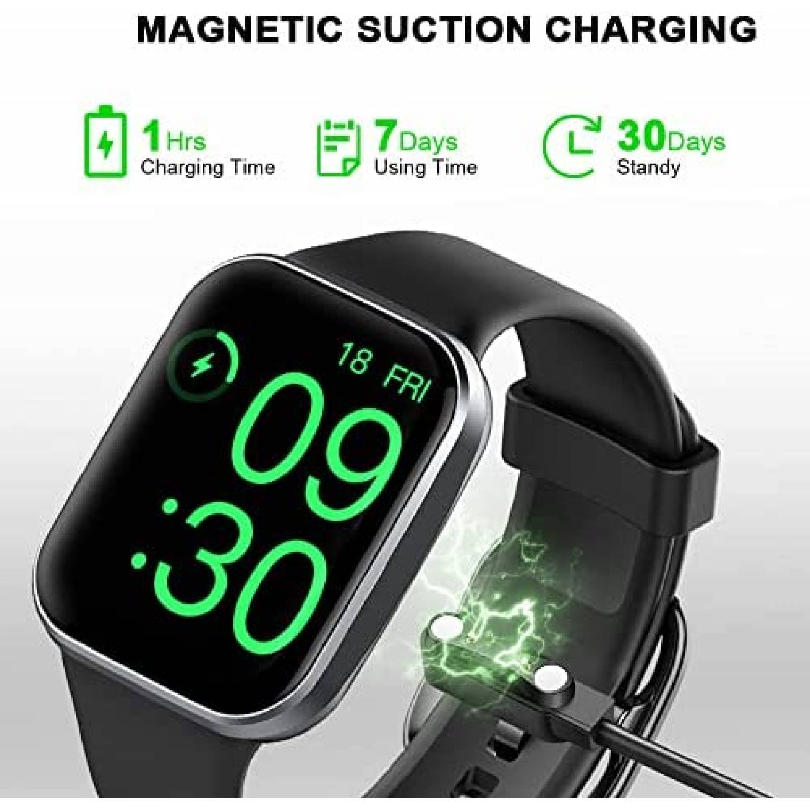Smartwatch Lrecat Rastreador de Actividad Fisica -Negro