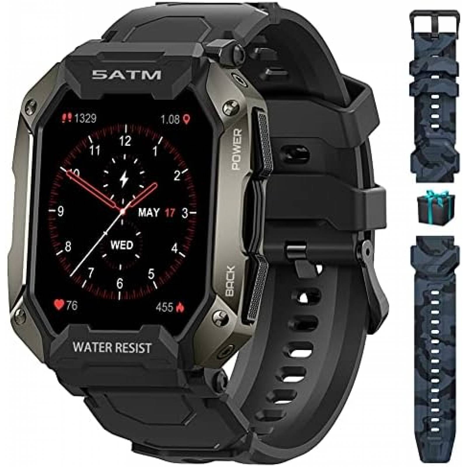 SmartWatch FILIEKEU Fitness Bluetooth Touchscreen -Negro