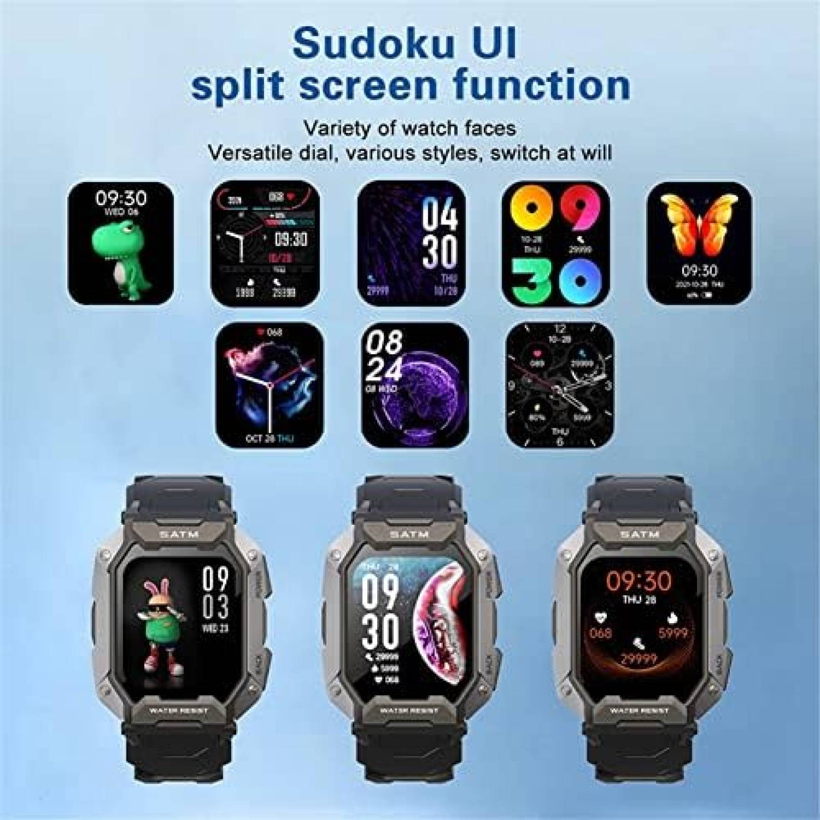 SmartWatch FILIEKEU Fitness Bluetooth Touchscreen -Negro