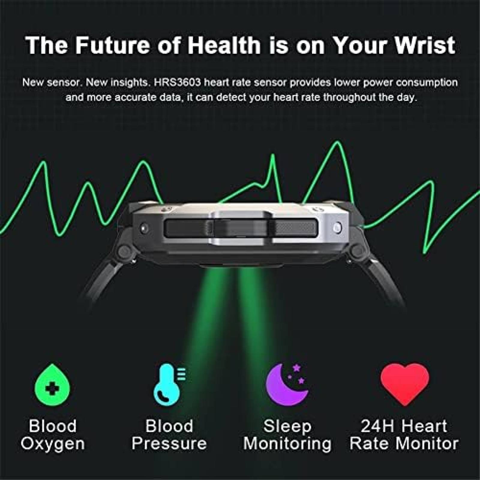 SmartWatch FILIEKEU Fitness Bluetooth Touchscreen -Negro