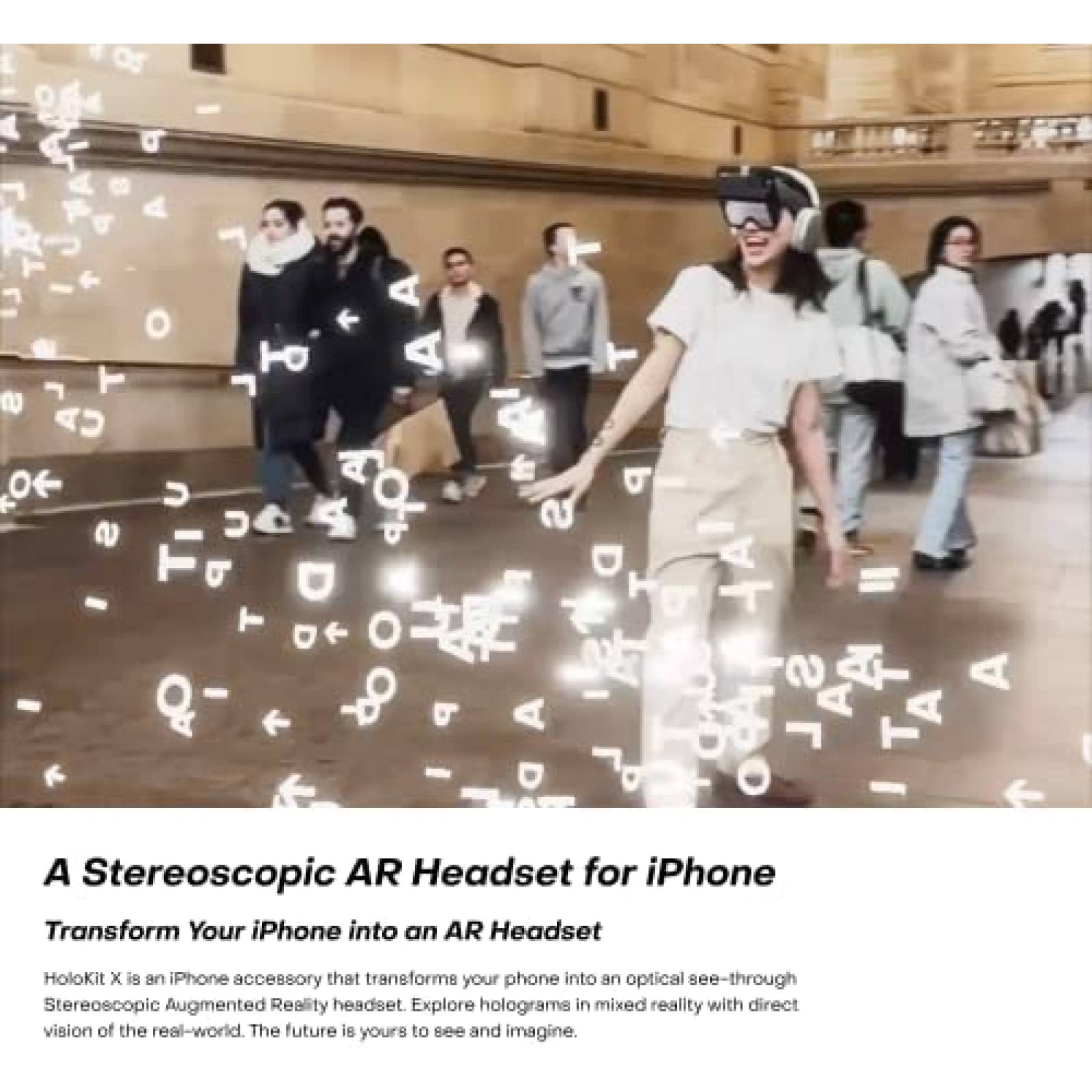 Lentes de Realidad Virtual HoloKit X iOS Bluetooth -Plateado