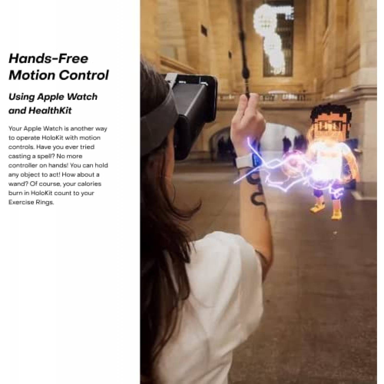 Lentes de Realidad Virtual HoloKit X iOS Bluetooth -Plateado