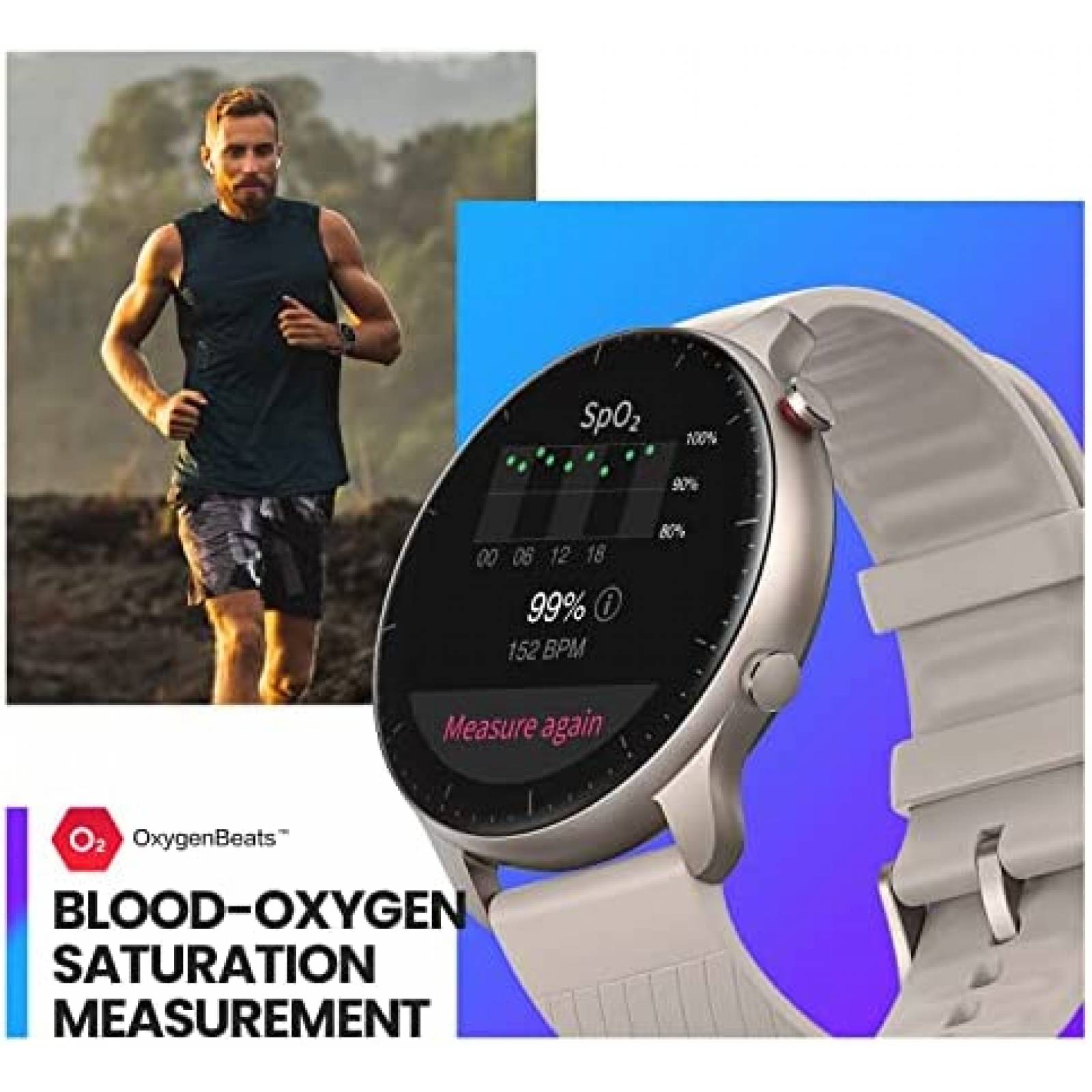 Smartwatch Amazfit GTR 2 Llamada Bluetooth GPS -Negro