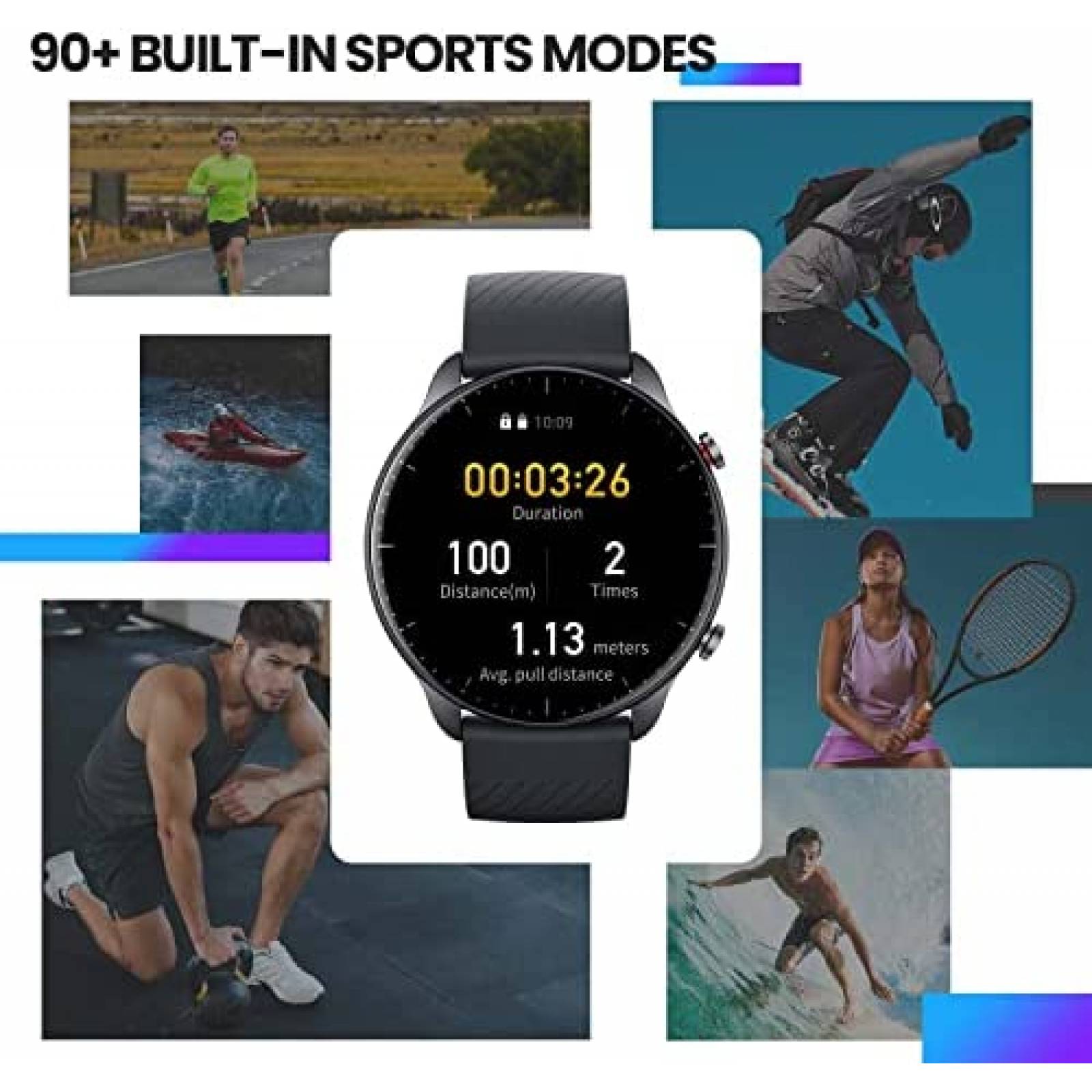 Smartwatch Amazfit GTR 2 Llamada Bluetooth GPS -Negro