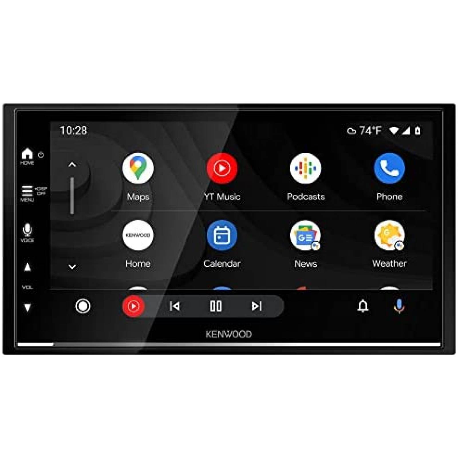 Estereo de Coche Kenwood 6.8'' Bluetooth AM/FM Radio -Negro
