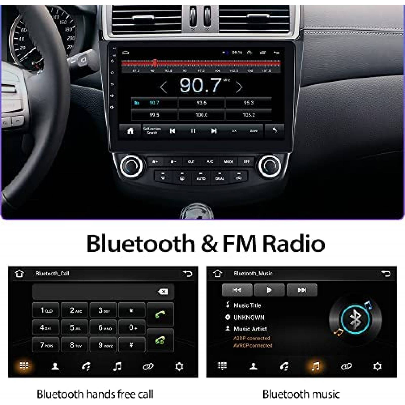 Estereo De Coche HIKITY Para Honda Accord 2003-07 -Negro