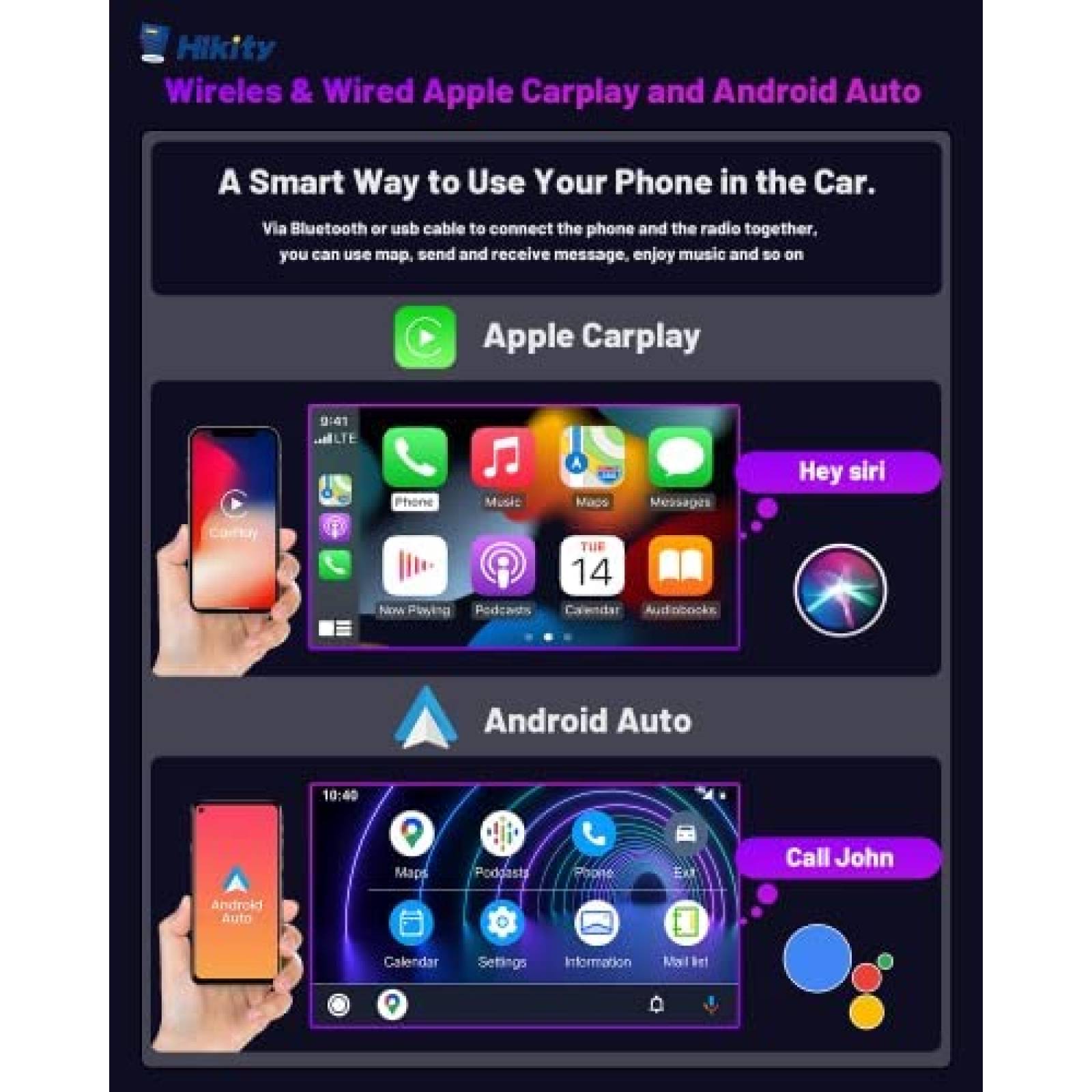 Estereo De Coche HIKITY Para Honda Accord 2008-2013 -Negro