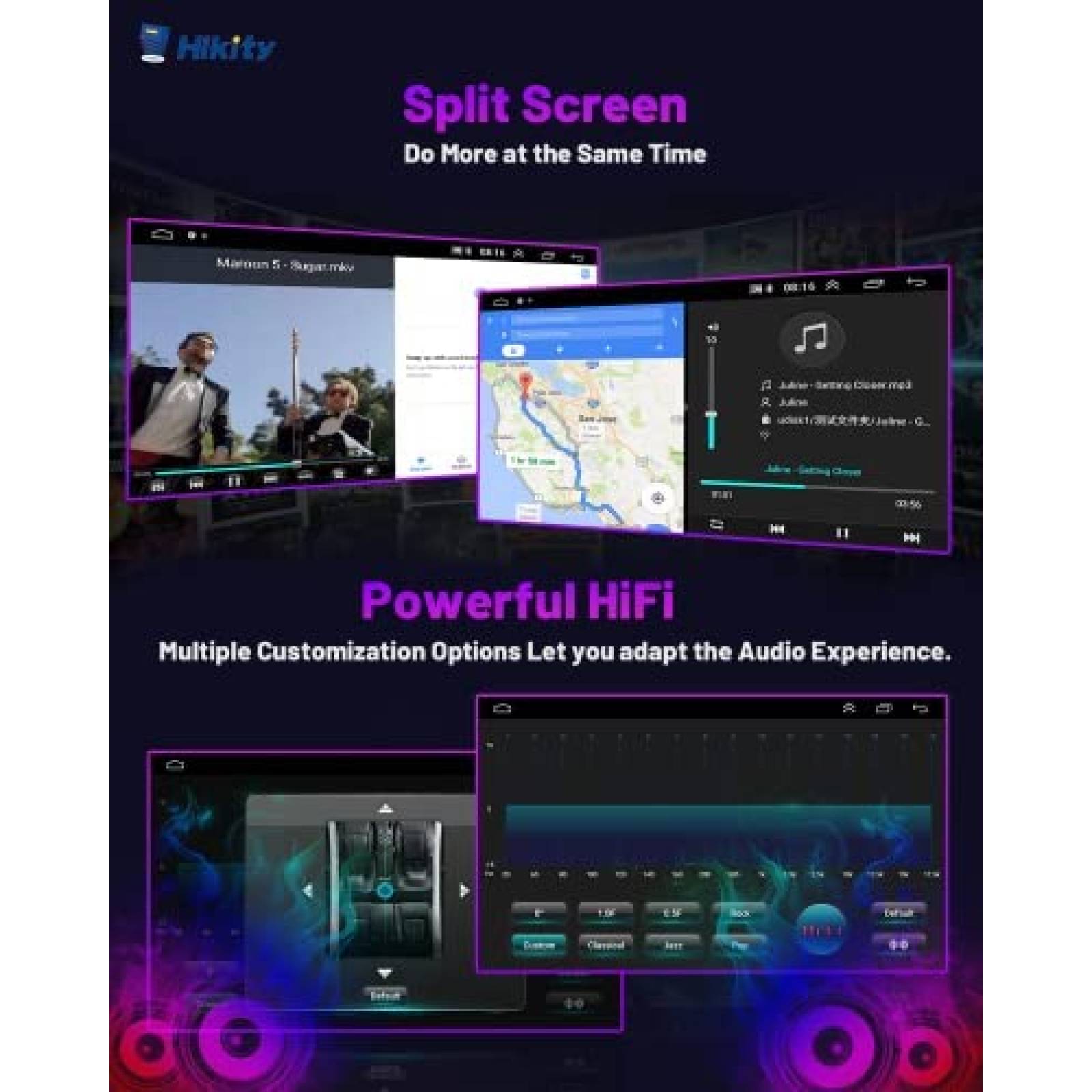 Estereo De Coche HIKITY Para Honda Accord 2008-2013 -Negro