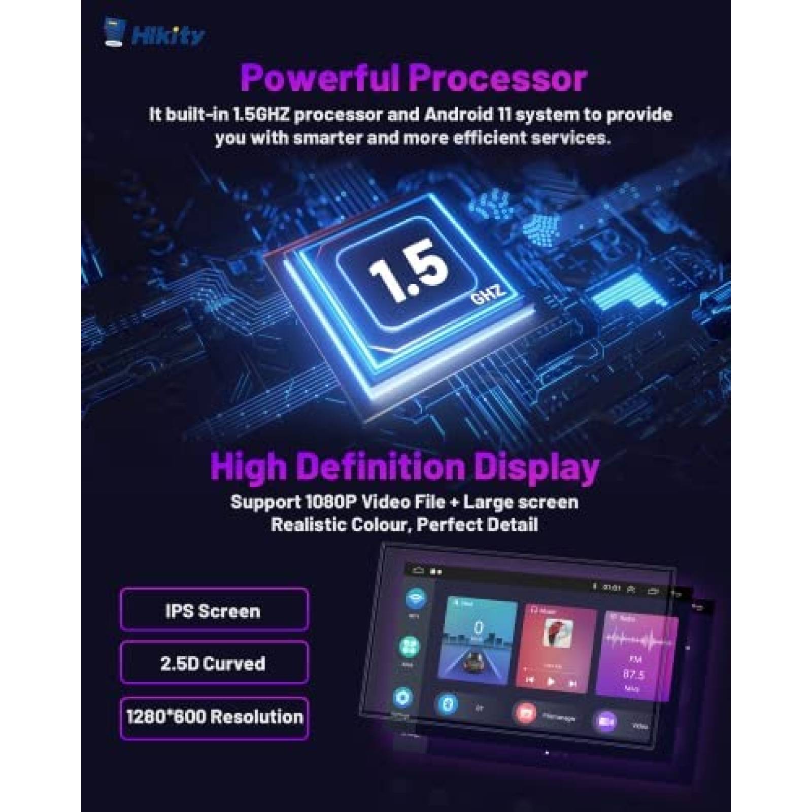 Estereo De Coche HIKITY Para Honda Accord 2008-2013 -Negro