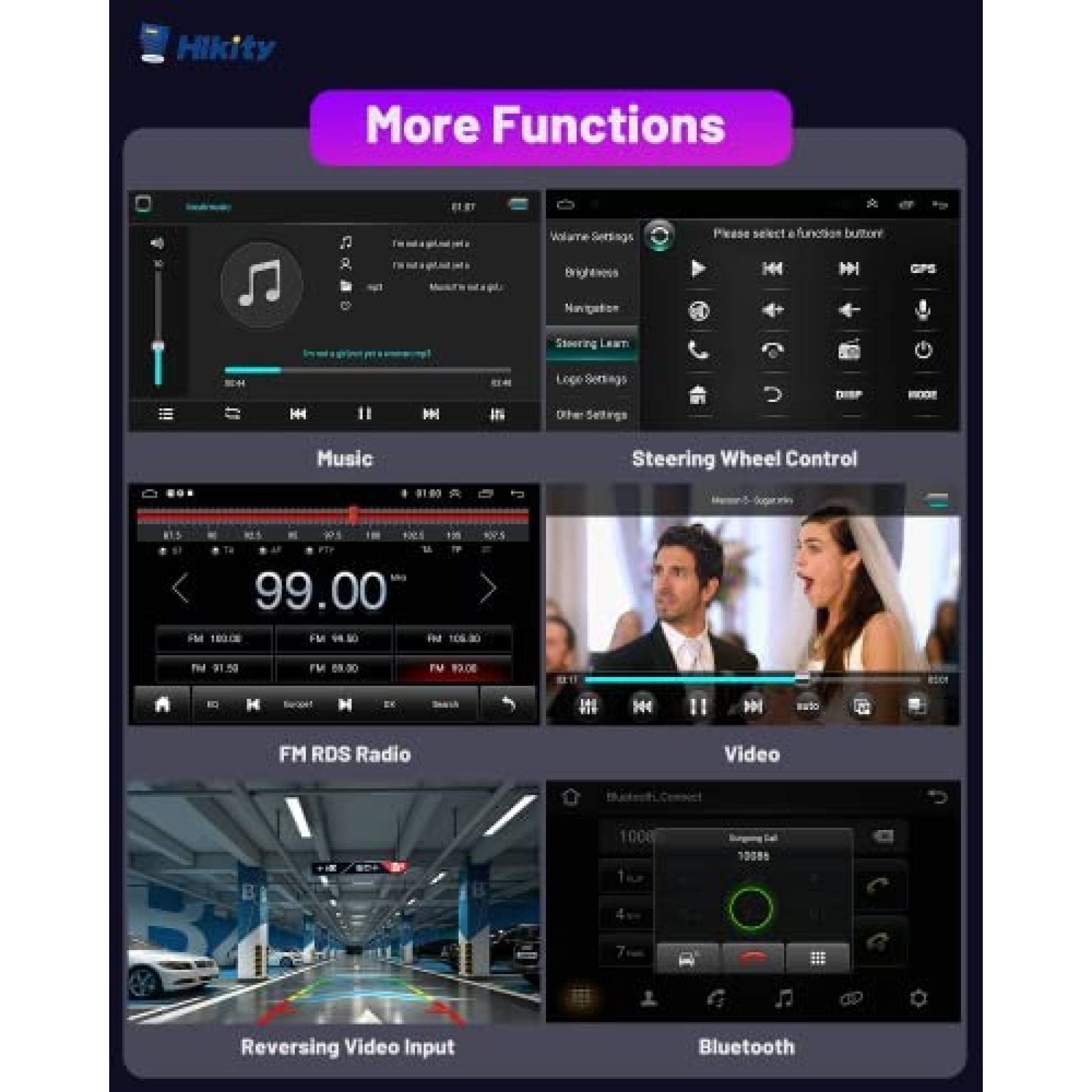 Estereo De Coche HIKITY Para Honda Accord 2008-2013 -Negro