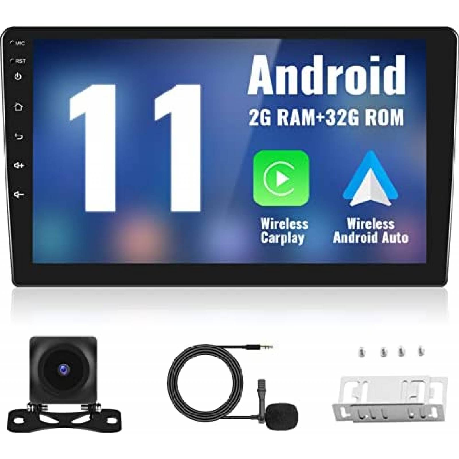 Estereo De Coche PODOFO Double Din Inalambrico -Negro