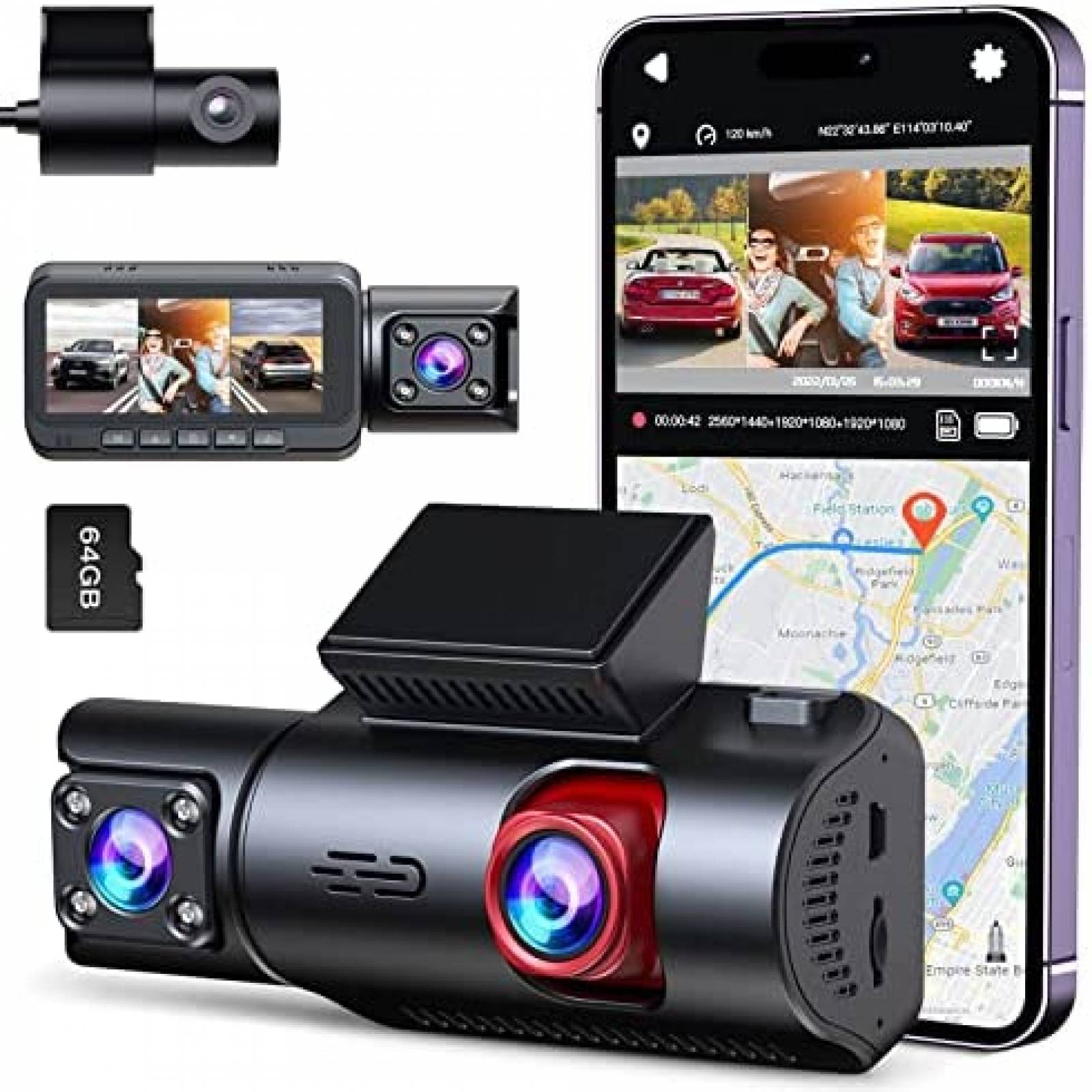 Camara de Reversa VSTARK DC14 3 Cam 2K 170 64GB Sensor Sony