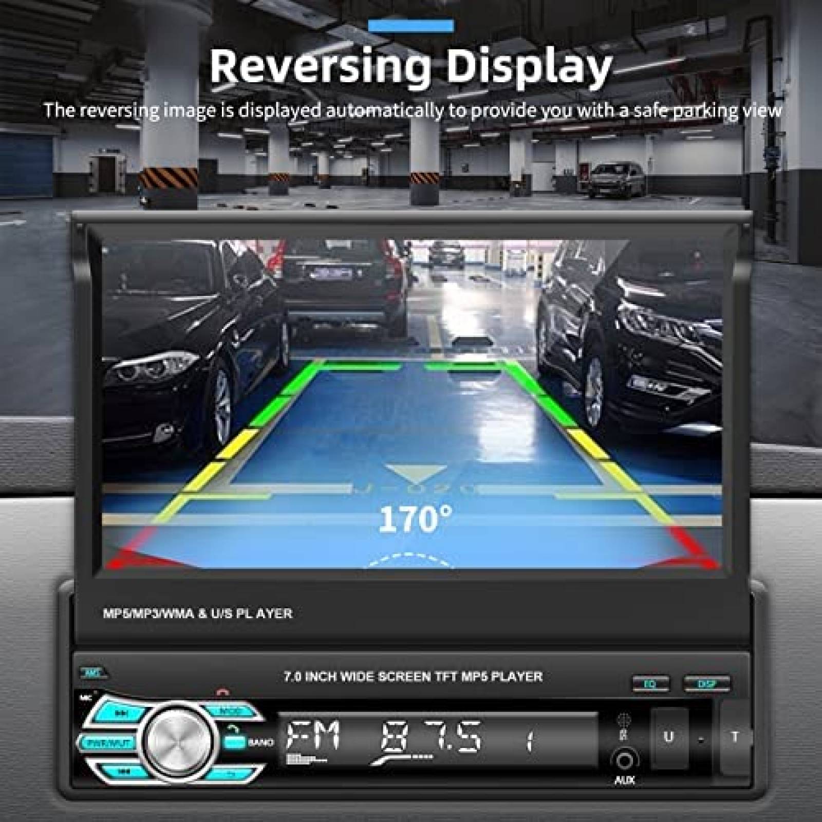 Estereo De Coche PODOFO Single Din Inalambrico Negro