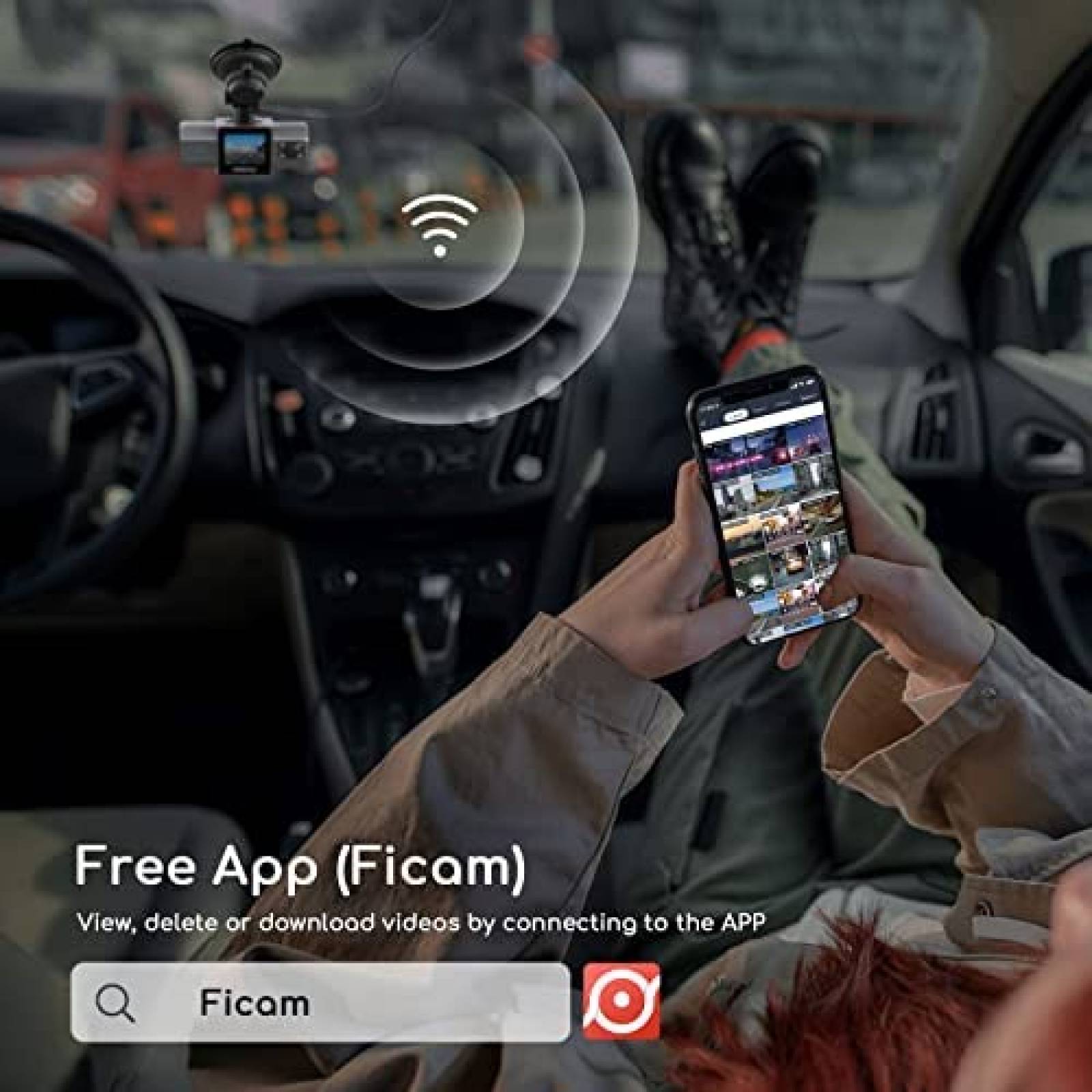 Camara de Reversa COOAU 2 Cam 1440p GPS Wifi Sensor G 170