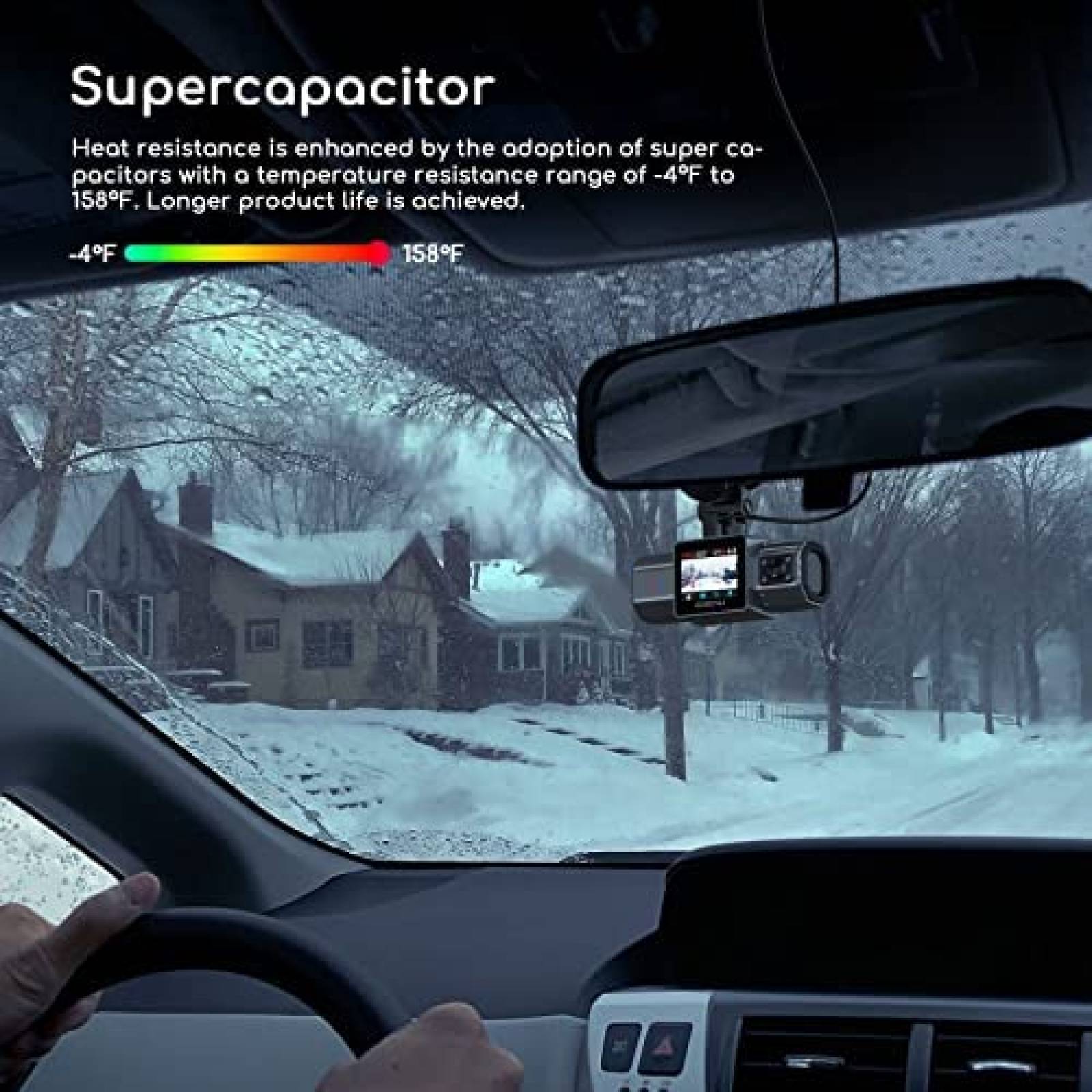 Camara de Reversa COOAU 2 Cam 1440p GPS Wifi Sensor G 170