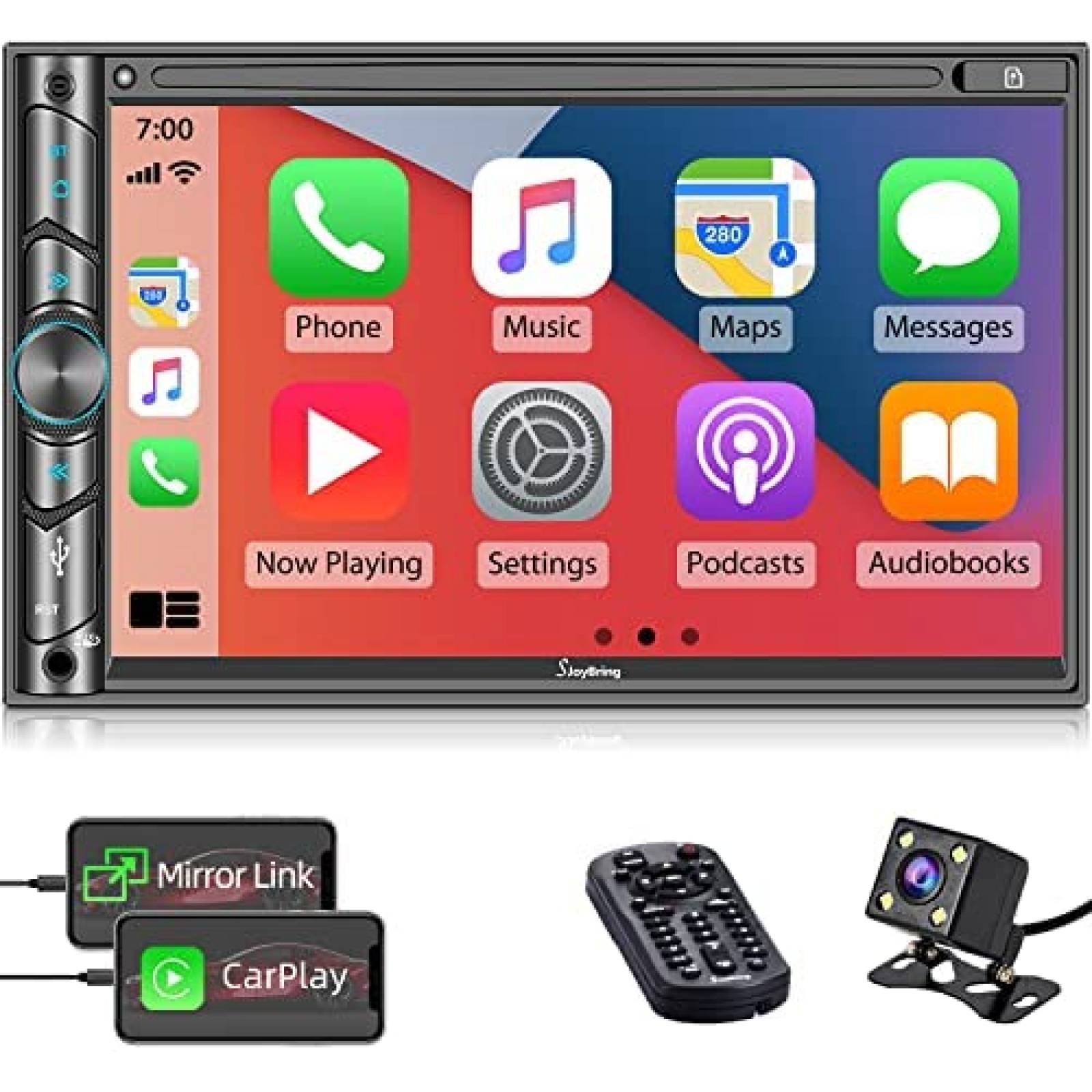 Estereo De Coche SJOYBRING Doble Din Bluetooth 7''