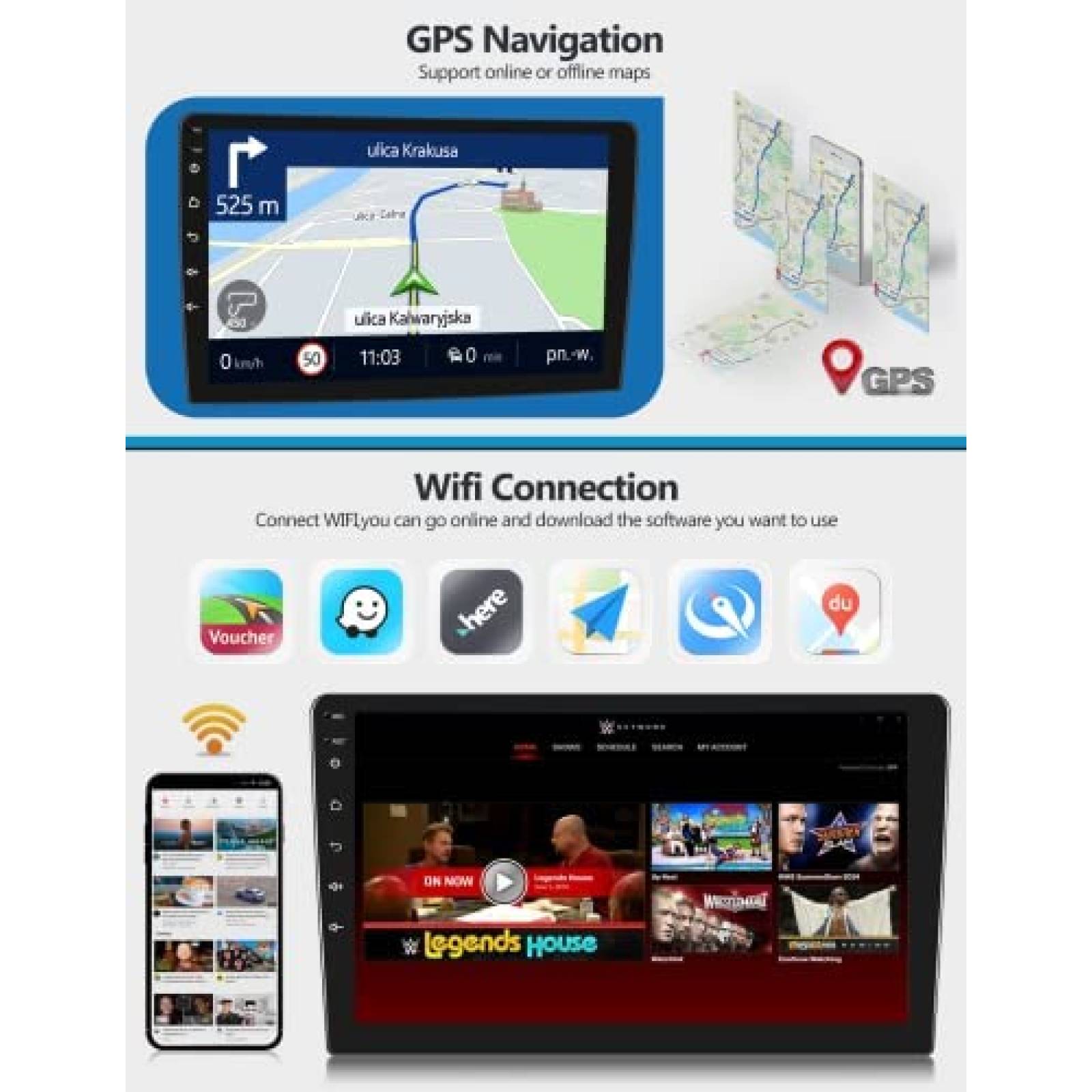 Estereo De Coche PODOFO Para Honda Civic 2001-05 -Negro