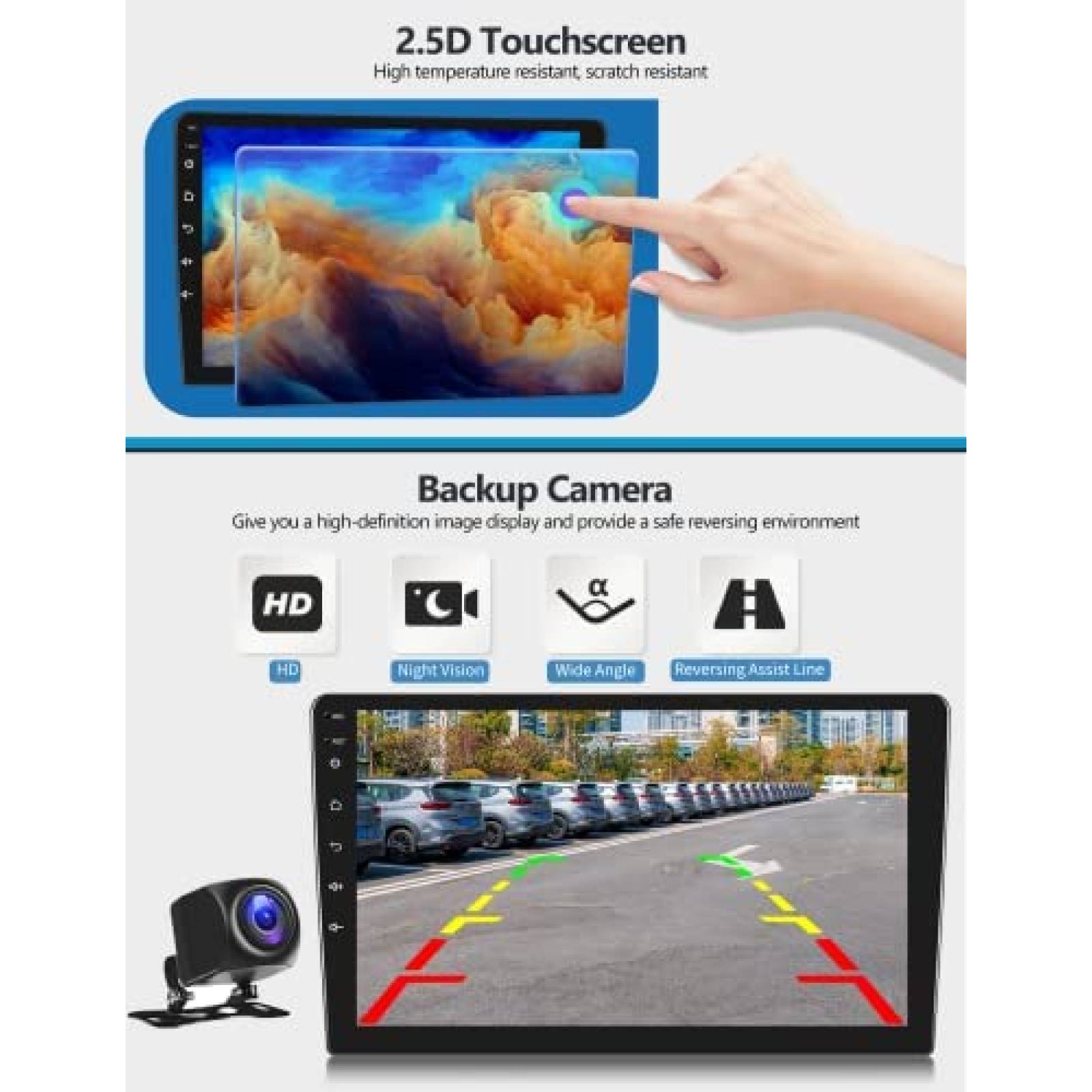 Estereo De Coche PODOFO Para Honda Civic 2001-05 -Negro