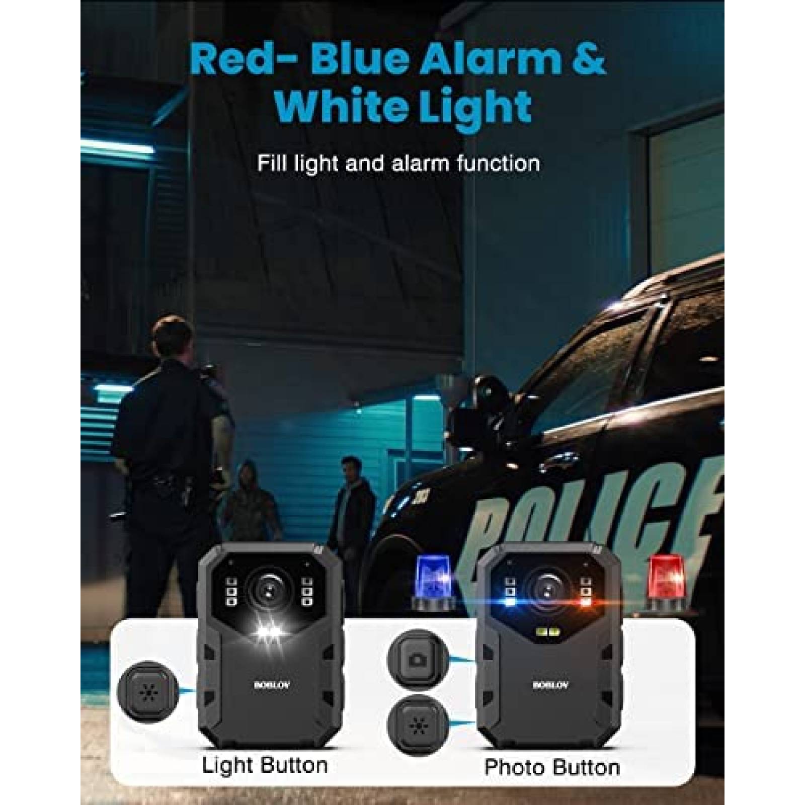 Camara Montada a Cuerpo BoBlov B4K1 GPS de 3100mAh -Negro