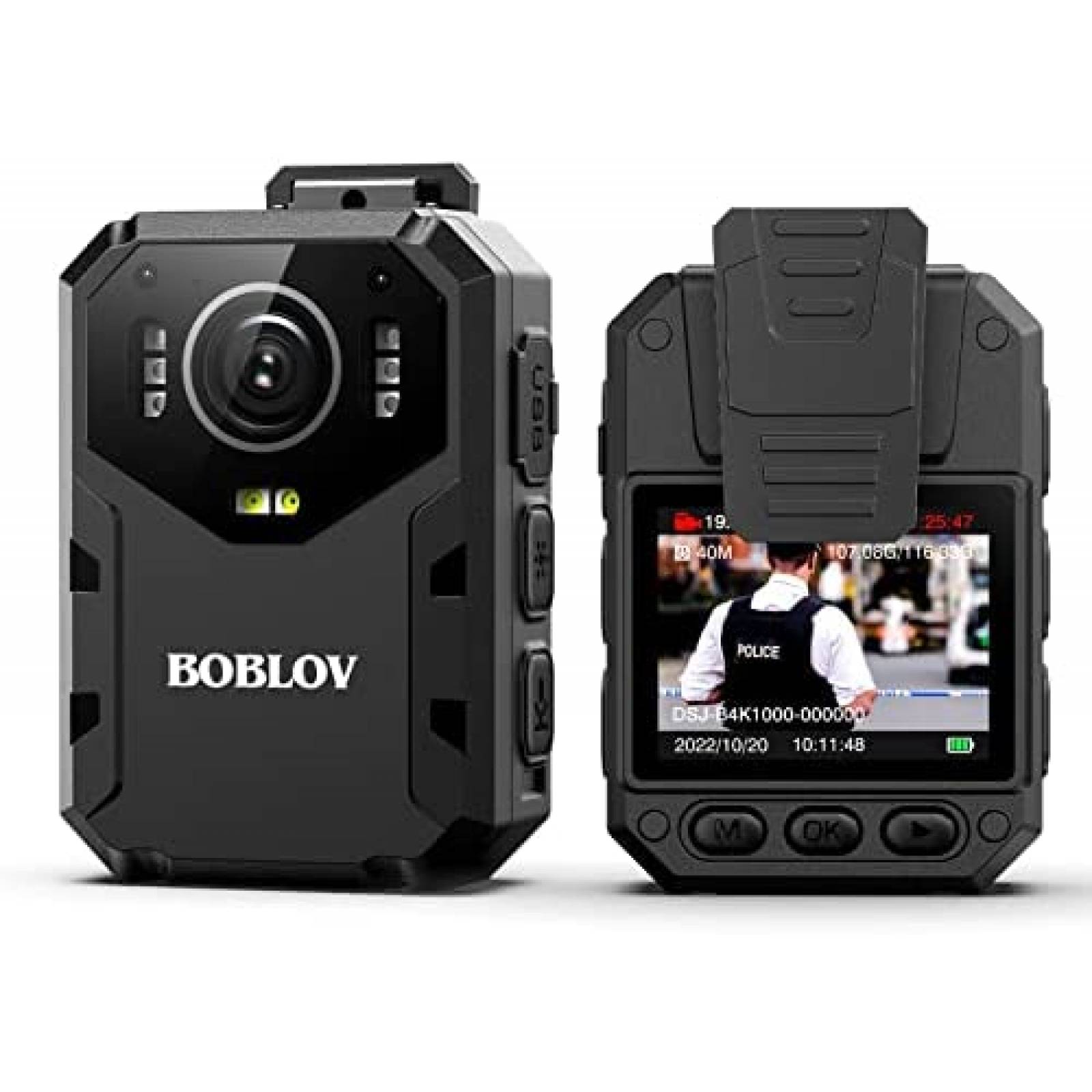 Camara Montada a Cuerpo BoBlov B4K1 GPS de 3100mAh -Negro