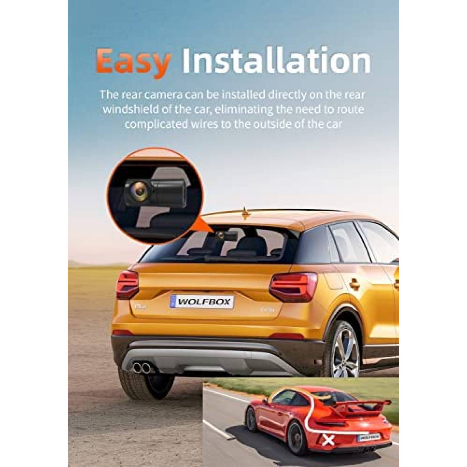 Camara Dash WOLFBOX i07 3'' LCD Vision Nocturna 4K 1080P