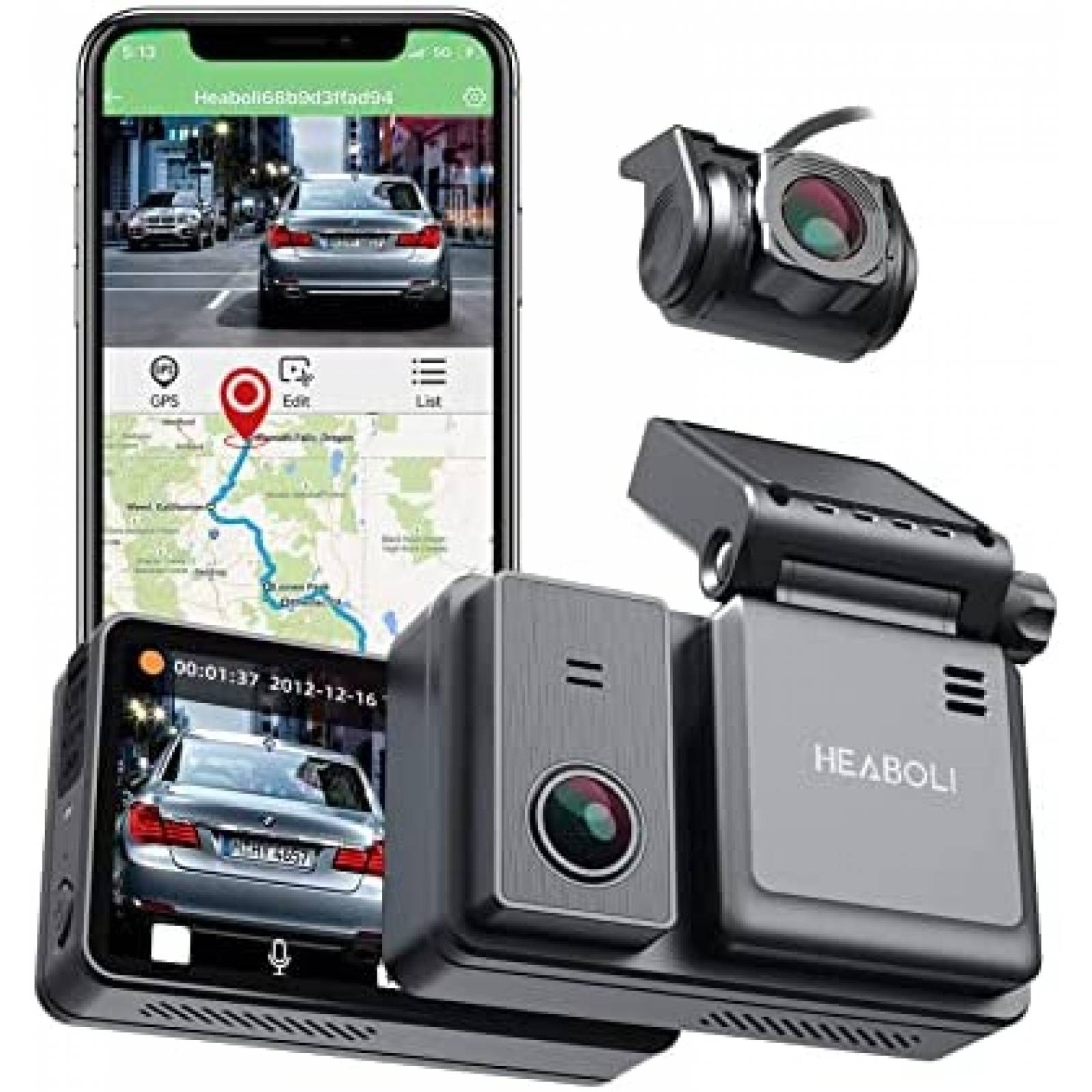 Camara para Auto Heaboli HP88 3'' Touch 4K 1080P Gps IMX335