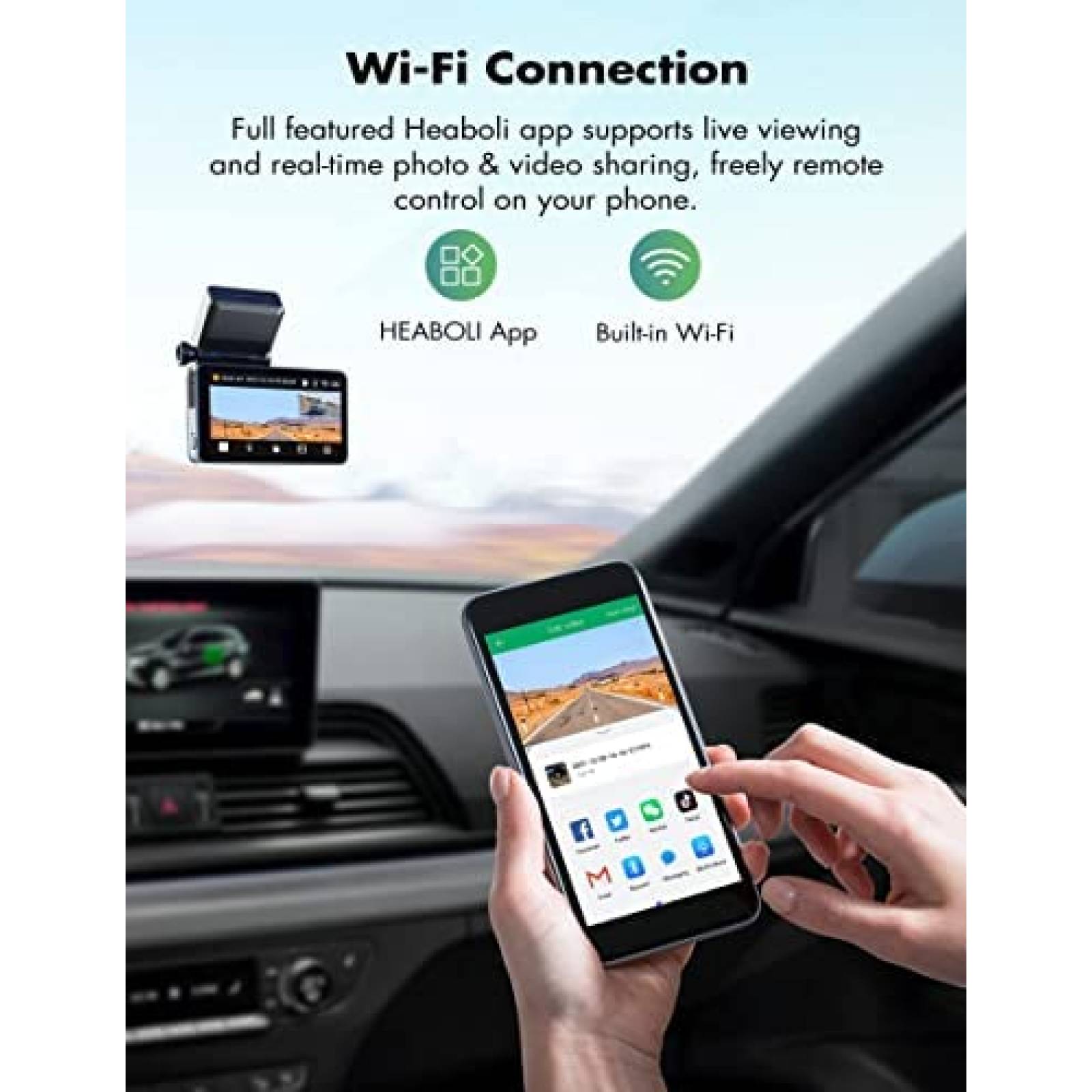 Camara para Auto Heaboli HP88 3'' Touch 4K 1080P Gps IMX335