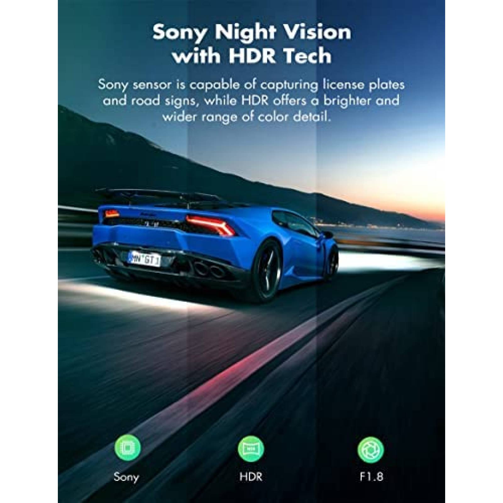 Camara para Auto Heaboli HP88 3'' Touch 4K 1080P Gps IMX335