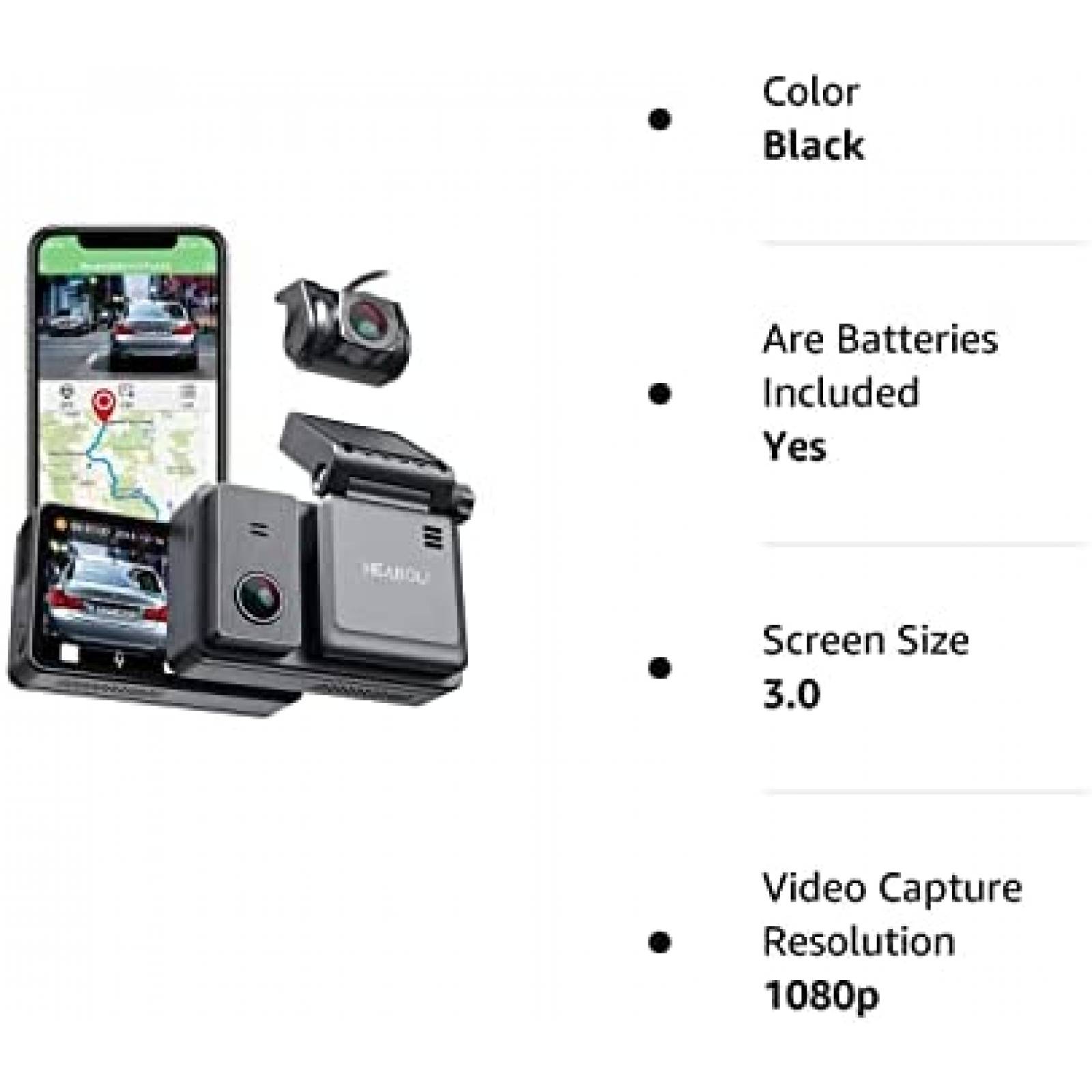 Camara para Auto Heaboli HP88 3'' Touch 4K 1080P Gps IMX335