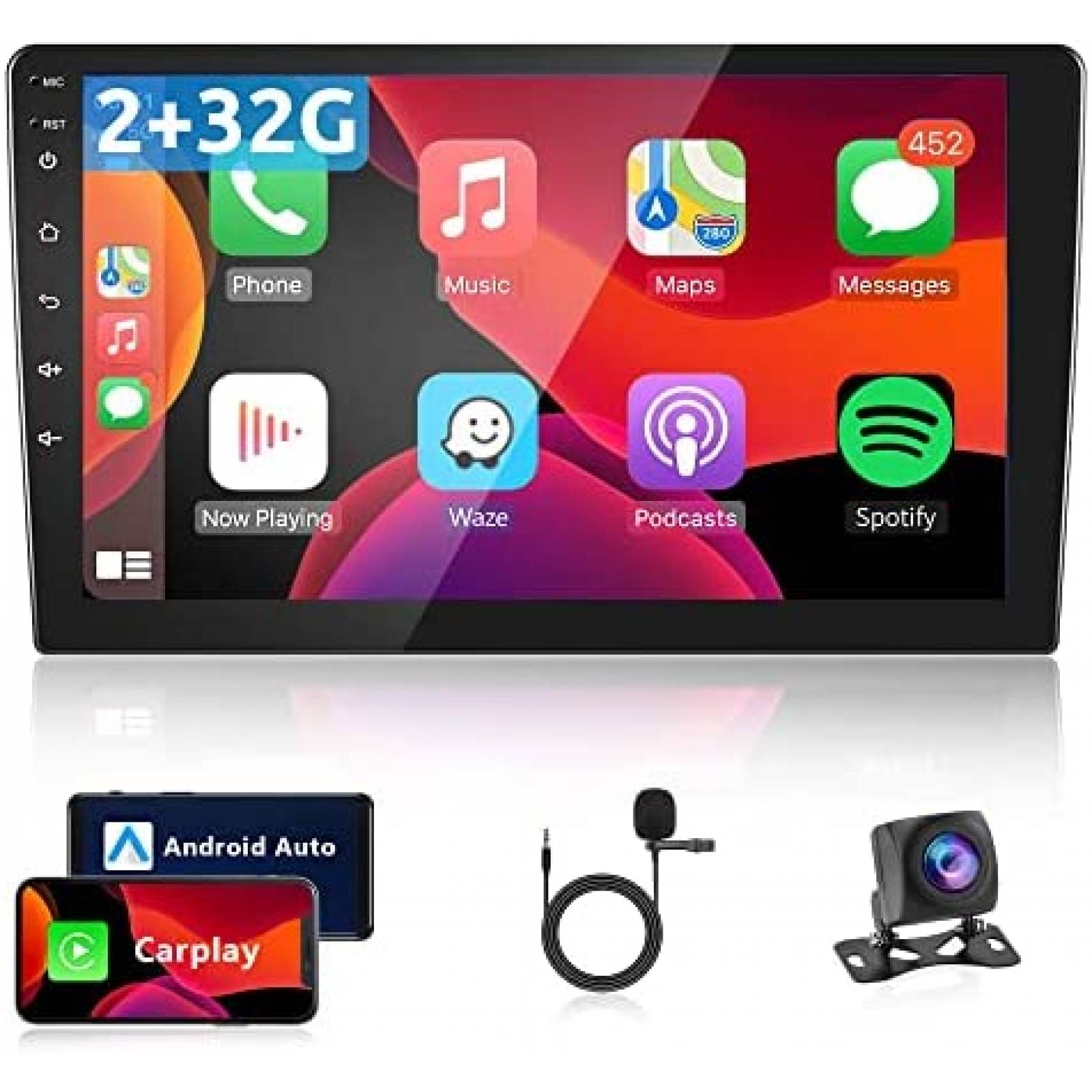 Estereo De Coche RIMOODY DOuble Din Inalambrico -Negro