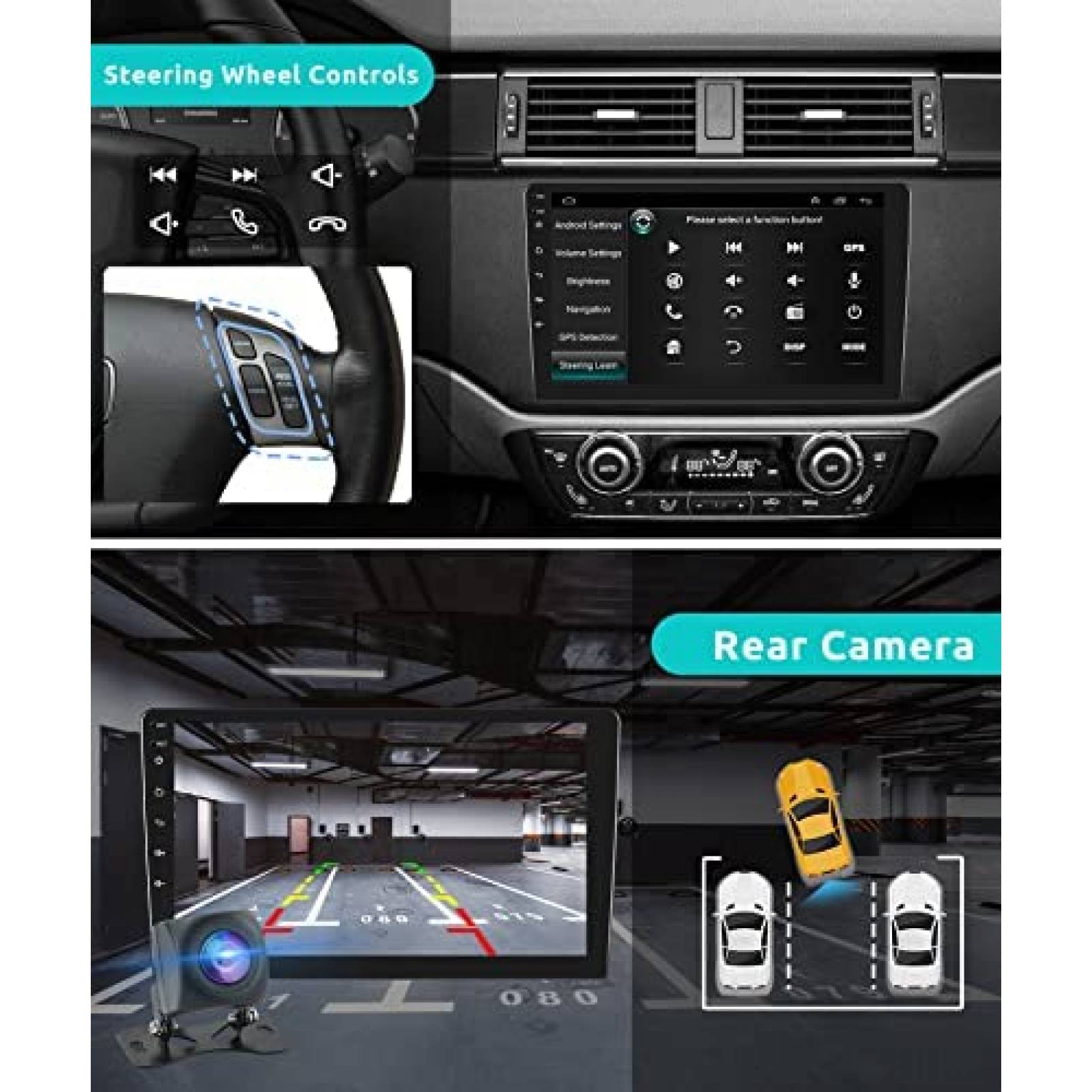 Estereo De Coche RIMOODY DOuble Din Inalambrico -Negro