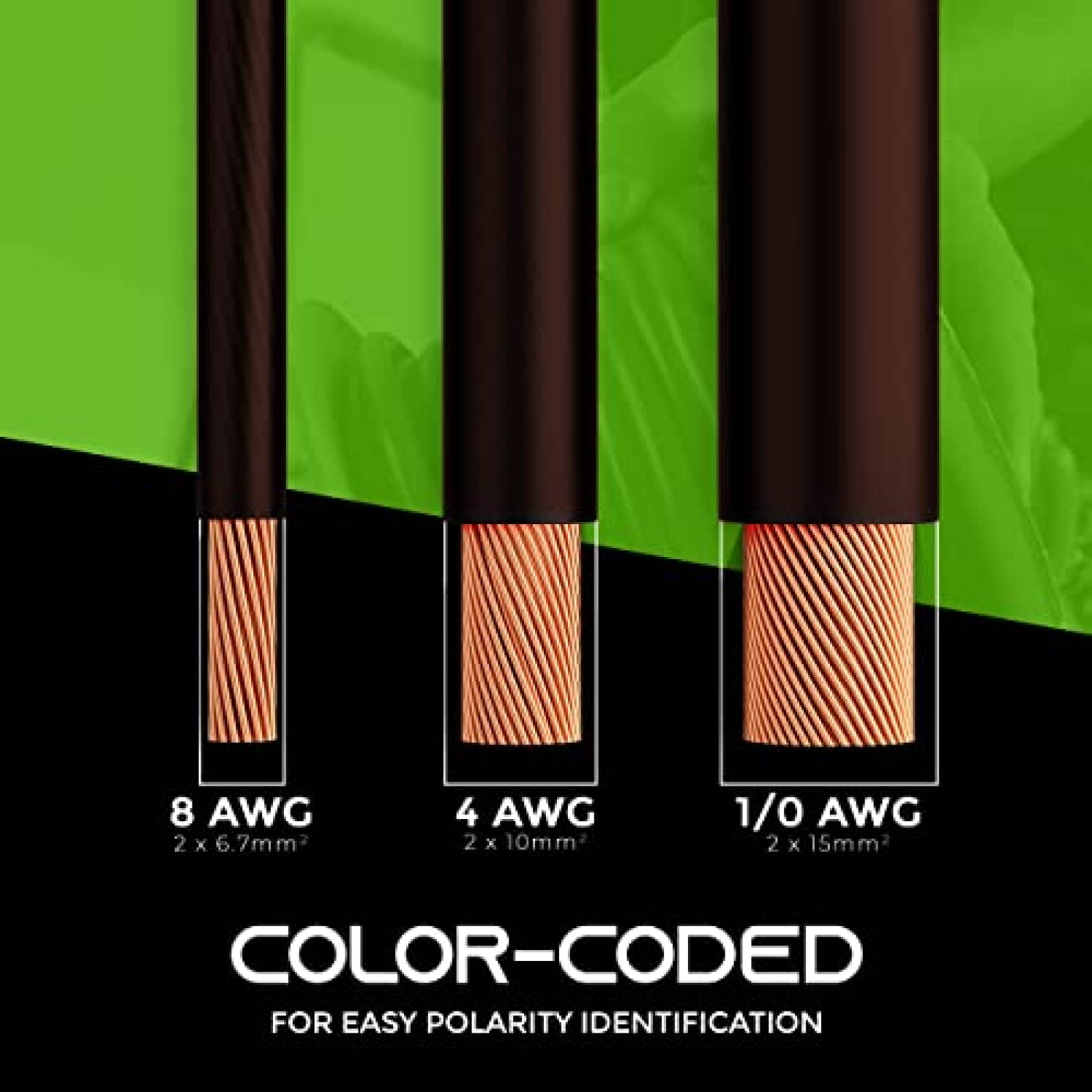 Cable de cobre GearIT automotriz 8 AWG calibre 8.0 -Negro