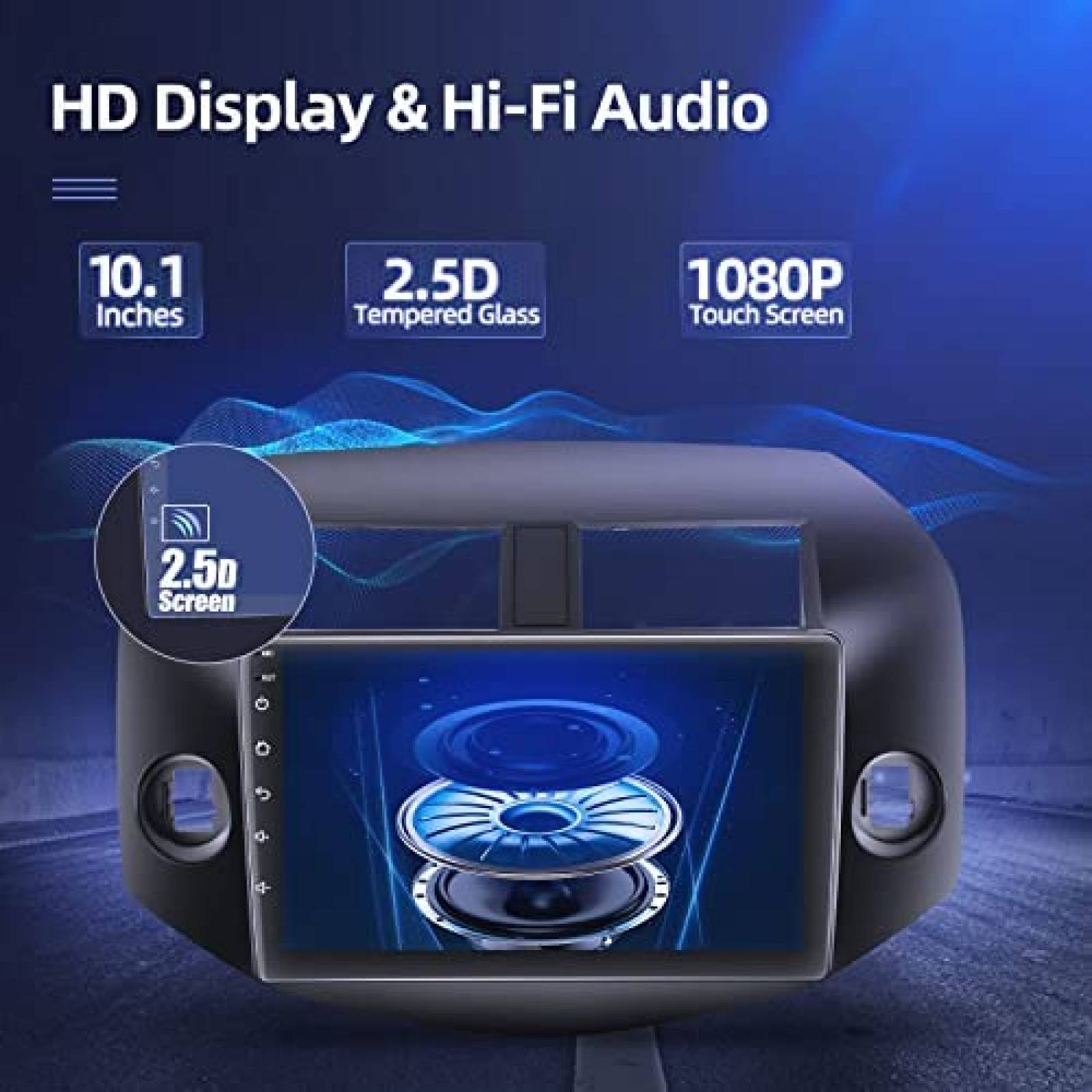 Estereo De Coche EKAT Para Toyota RAV4 2007-12 -Negro